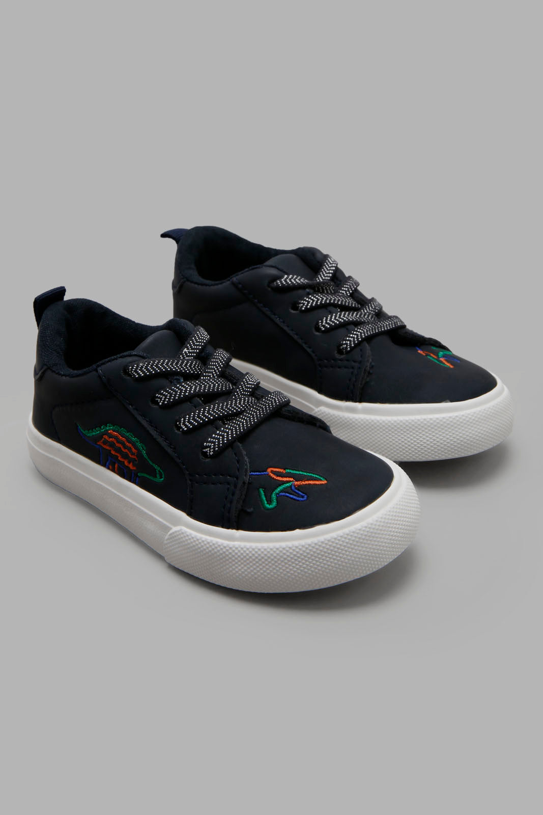 Redtag-Navy-Lace-Up-Dinosaur-Trim-Sneaker-Category:Shoes,-Colour:Navy,-Deals:New-In,-Filter:Boys-Footwear-(1-to-3-Yrs),-INB-Shoes,-New-In-INB-FOO,-Non-Sale,-Section:Boys-(0-to-14Yrs),-W22A-Infant-Boys-1 to 3 Years