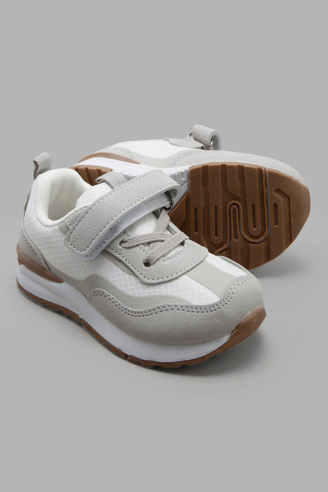 Redtag-Grey-Velcro-Slim-Runner-Category:Shoes,-Colour:Grey,-Deals:New-In,-Filter:Boys-Footwear-(1-to-3-Yrs),-INB-Shoes,-New-In-INB-FOO,-Non-Sale,-Section:Boys-(0-to-14Yrs),-W22A-Infant-Boys-1 to 3 Years