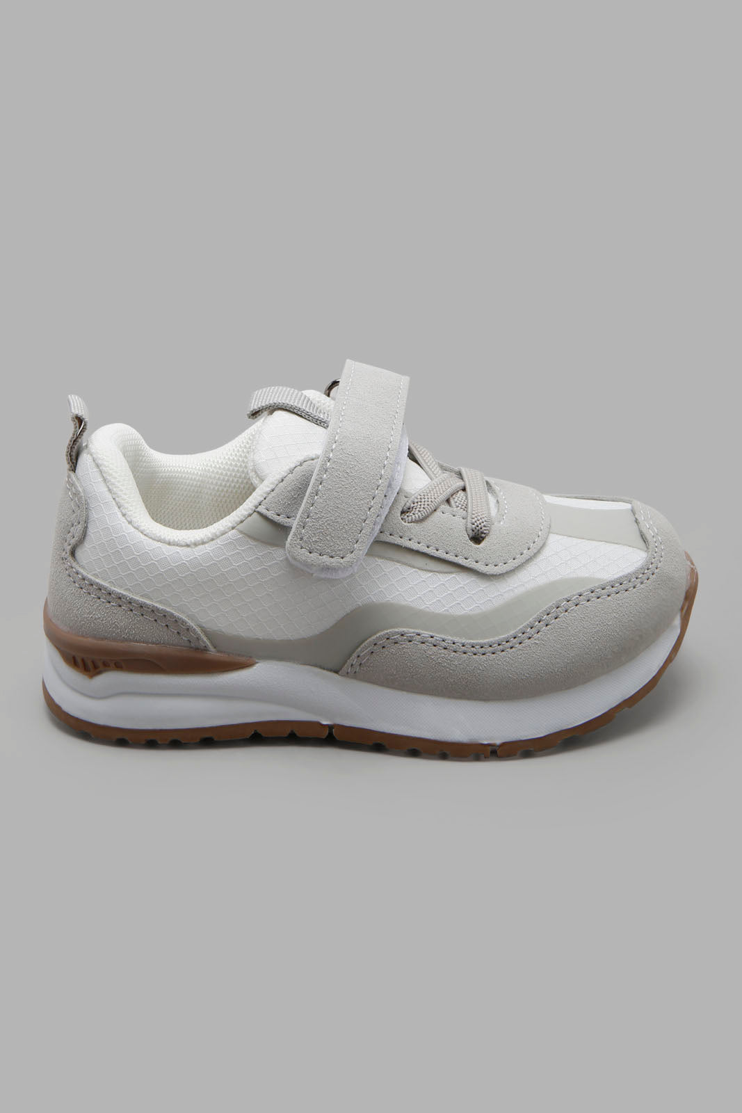 Redtag-Grey-Velcro-Slim-Runner-Category:Shoes,-Colour:Grey,-Deals:New-In,-Filter:Boys-Footwear-(1-to-3-Yrs),-INB-Shoes,-New-In-INB-FOO,-Non-Sale,-Section:Boys-(0-to-14Yrs),-W22A-Infant-Boys-1 to 3 Years