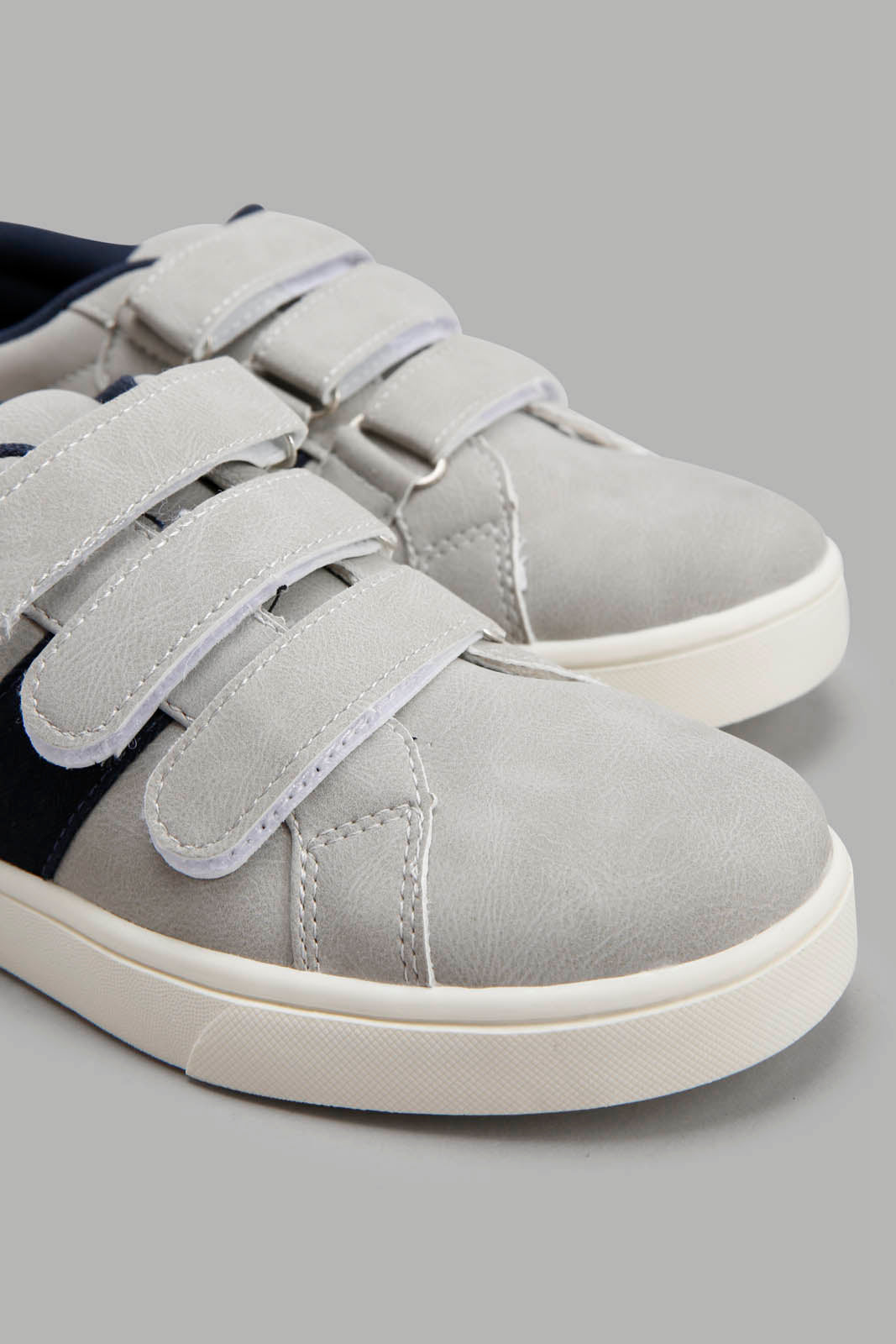 Redtag-Grey-Colour-Block-Sneaker-BOY-Shoes,-Category:Shoes,-Colour:Grey,-Deals:New-In,-Filter:Boys-Footwear-(3-to-5-Yrs),-New-In-BOY-FOO,-Non-Sale,-Section:Boys-(0-to-14Yrs),-W22A-Boys-3 to 5 Years