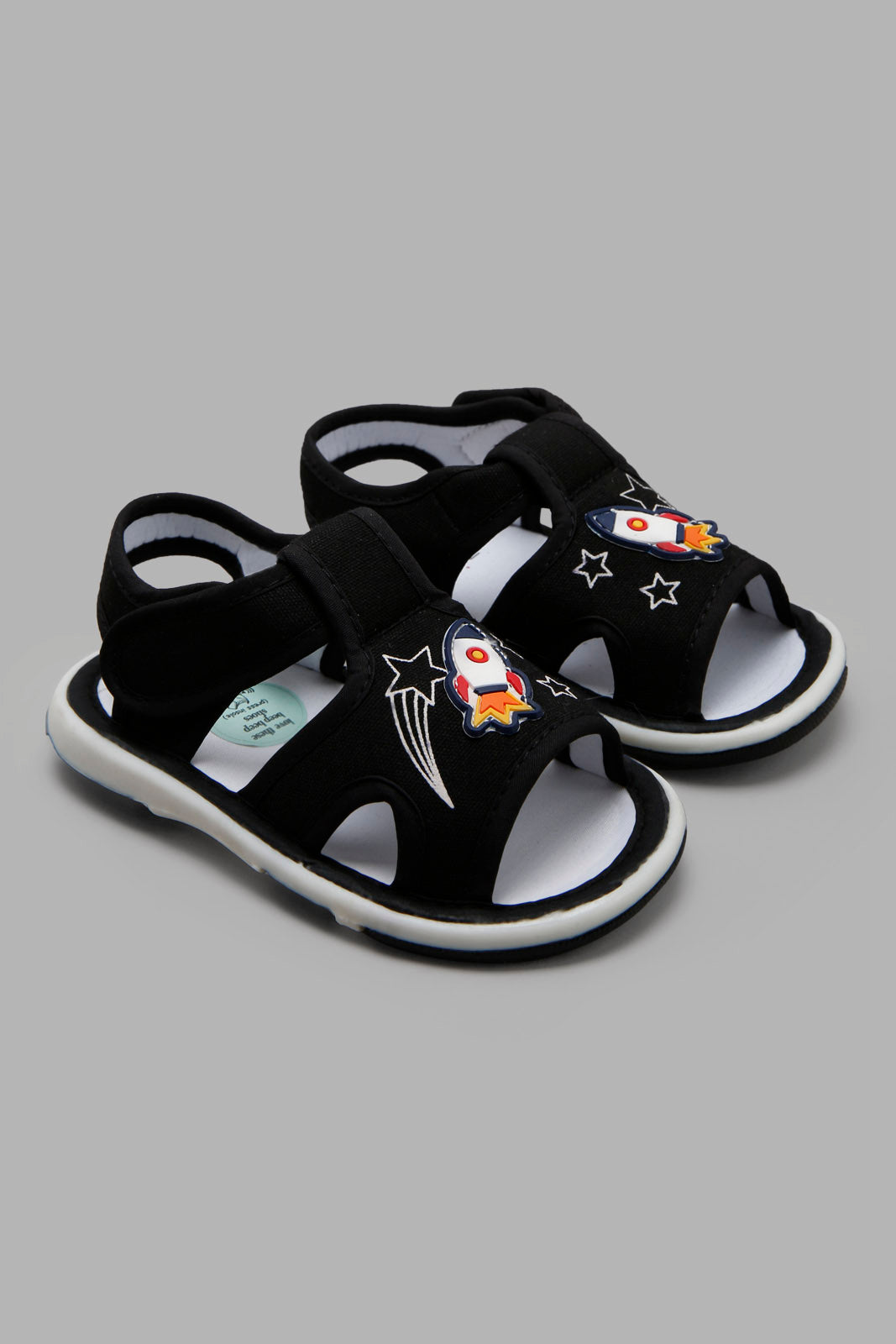 Redtag-Black-Logo-Patch-Pump-Category:Trainers,-Colour:Black,-Deals:New-In,-Filter:Boys-Footwear-(1-to-3-Yrs),-INB-Trainers,-New-In-INB-FOO,-Non-Sale,-Section:Boys-(0-to-14Yrs),-W22A-Infant-Boys-1 to 3 Years