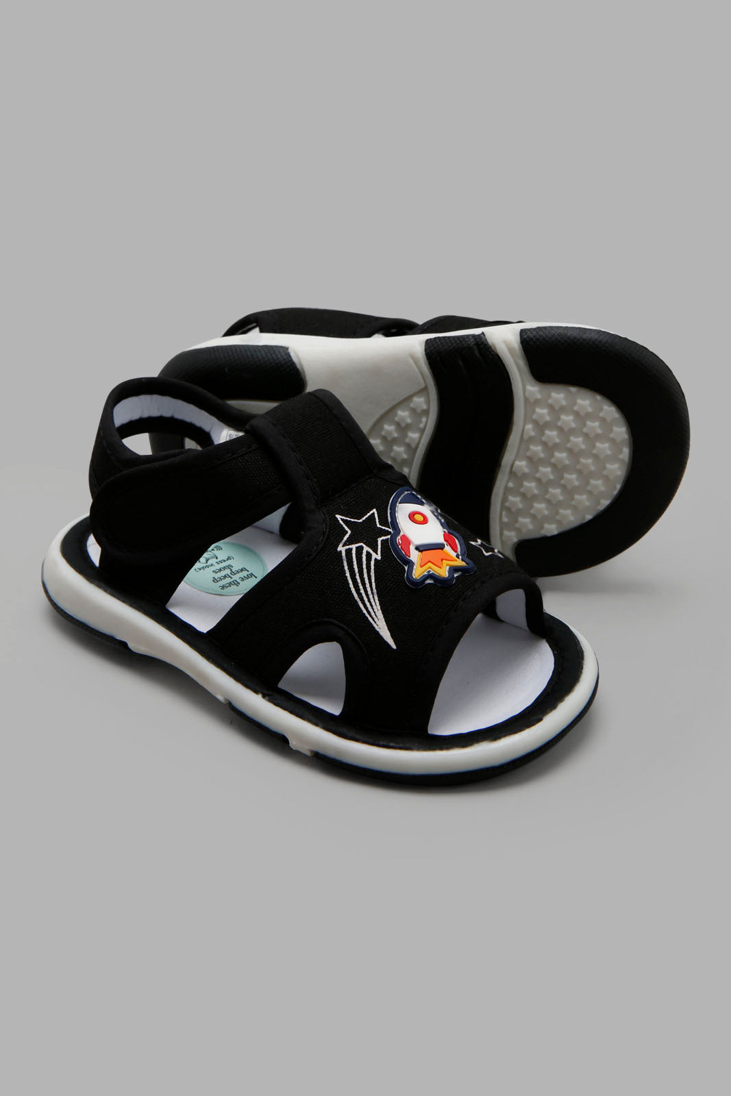 Redtag-Black-Logo-Patch-Pump-Category:Trainers,-Colour:Black,-Deals:New-In,-Filter:Boys-Footwear-(1-to-3-Yrs),-INB-Trainers,-New-In-INB-FOO,-Non-Sale,-Section:Boys-(0-to-14Yrs),-W22A-Infant-Boys-1 to 3 Years
