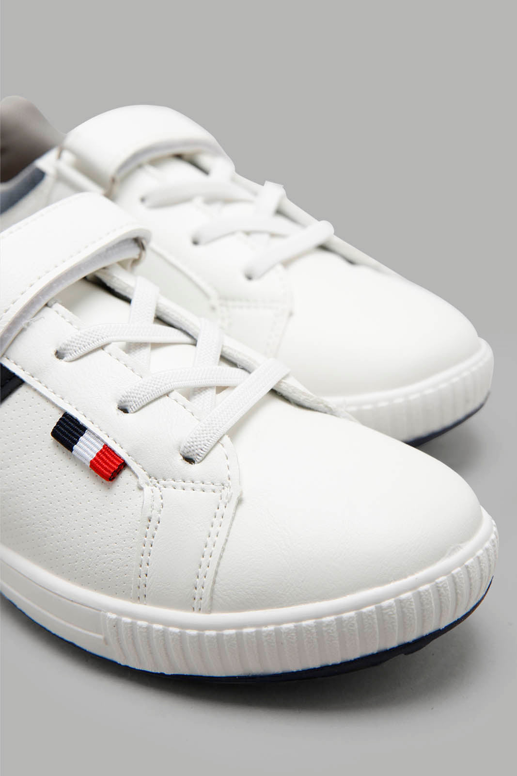 Redtag-White-Colour-Block-Sneaker-BSR-Shoes,-BTS,-Category:Shoes,-Colour:White,-Deals:New-In,-Filter:Boys-Footwear-(5-to-14-Yrs),-New-In-BSR-FOO,-Non-Sale,-Section:Boys-(0-to-14Yrs),-W22A-Senior-Boys-5 to 14 Years
