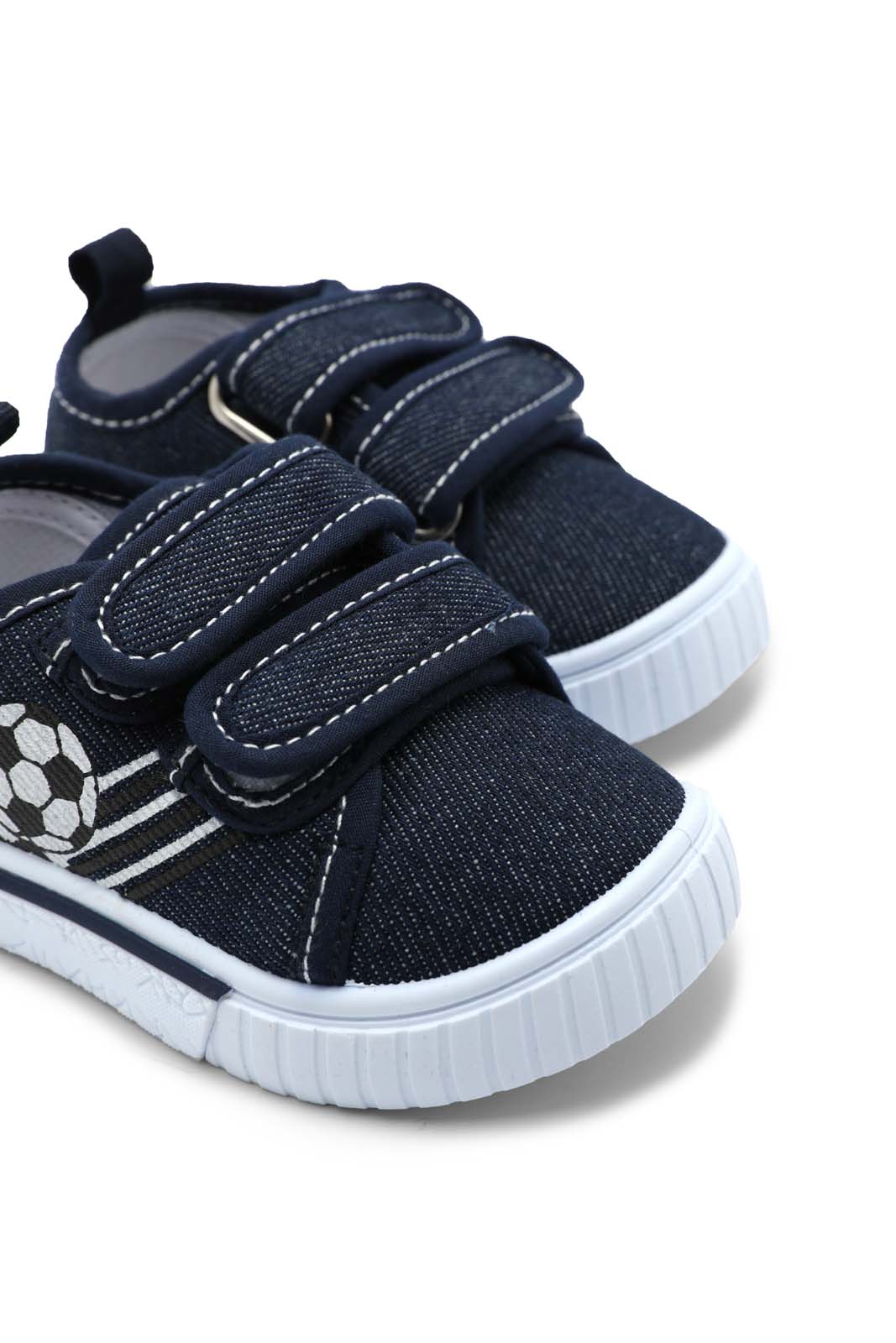 Redtag-Denim-Soccer-Print-Pump-Category:Sandals,-Colour:Denim,-Deals:New-In,-Dept:Boys,-Filter:Boys-Footwear-(1-to-3-Yrs),-INB-Sandals,-New-In-INB-FOO,-Non-Sale,-Section:Boys-(0-to-14Yrs),-W22B-Infant-Boys-1 to 3 Years