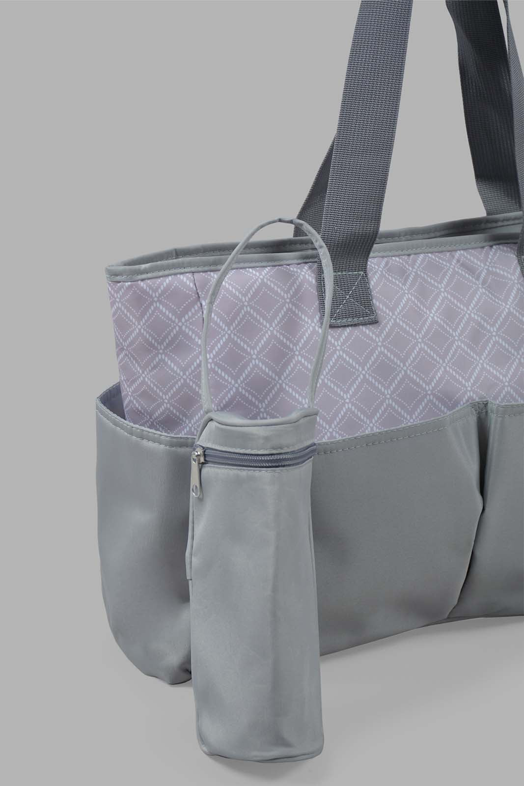 Redtag-Grey-Mama-Bag-Category:Bags,-Colour:Grey,-Filter:Newborn-Accessories,-NBN-Bags,-New-In,-New-In-NBN-ACC,-Non-Sale,-Section:Boys-(0-to-14Yrs),-W22O-New-Born-Baby-