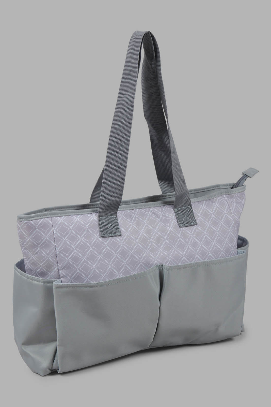 Redtag-Grey-Mama-Bag-Category:Bags,-Colour:Grey,-Filter:Newborn-Accessories,-NBN-Bags,-New-In,-New-In-NBN-ACC,-Non-Sale,-Section:Boys-(0-to-14Yrs),-W22O-New-Born-Baby-