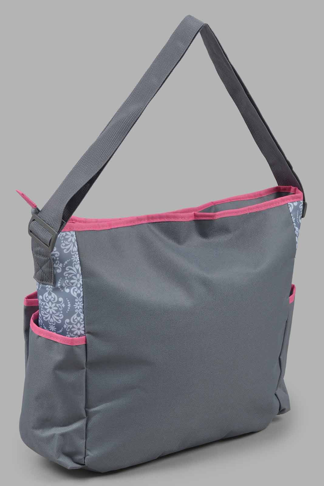 Redtag-Grey-Mama-Bag-Category:Bags,-Colour:Grey,-Filter:Newborn-Accessories,-NBN-Bags,-New-In,-New-In-NBN-ACC,-Non-Sale,-Section:Boys-(0-to-14Yrs),-W22O-New-Born-Baby-