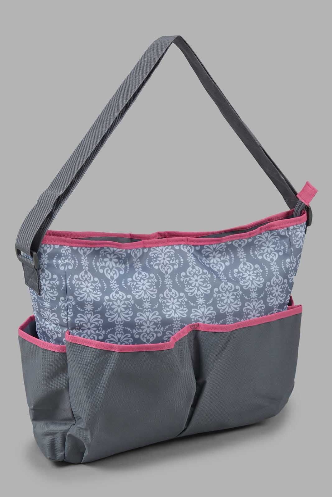 Redtag-Grey-Mama-Bag-Category:Bags,-Colour:Grey,-Filter:Newborn-Accessories,-NBN-Bags,-New-In,-New-In-NBN-ACC,-Non-Sale,-Section:Boys-(0-to-14Yrs),-W22O-New-Born-Baby-