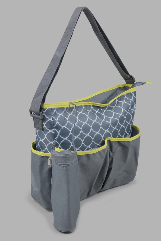 Redtag-Grey-Mama-Bag-Category:Bags,-Colour:Grey,-Filter:Newborn-Accessories,-NBN-Bags,-New-In,-New-In-NBN-ACC,-Non-Sale,-Section:Boys-(0-to-14Yrs),-W22O-New-Born-Baby-