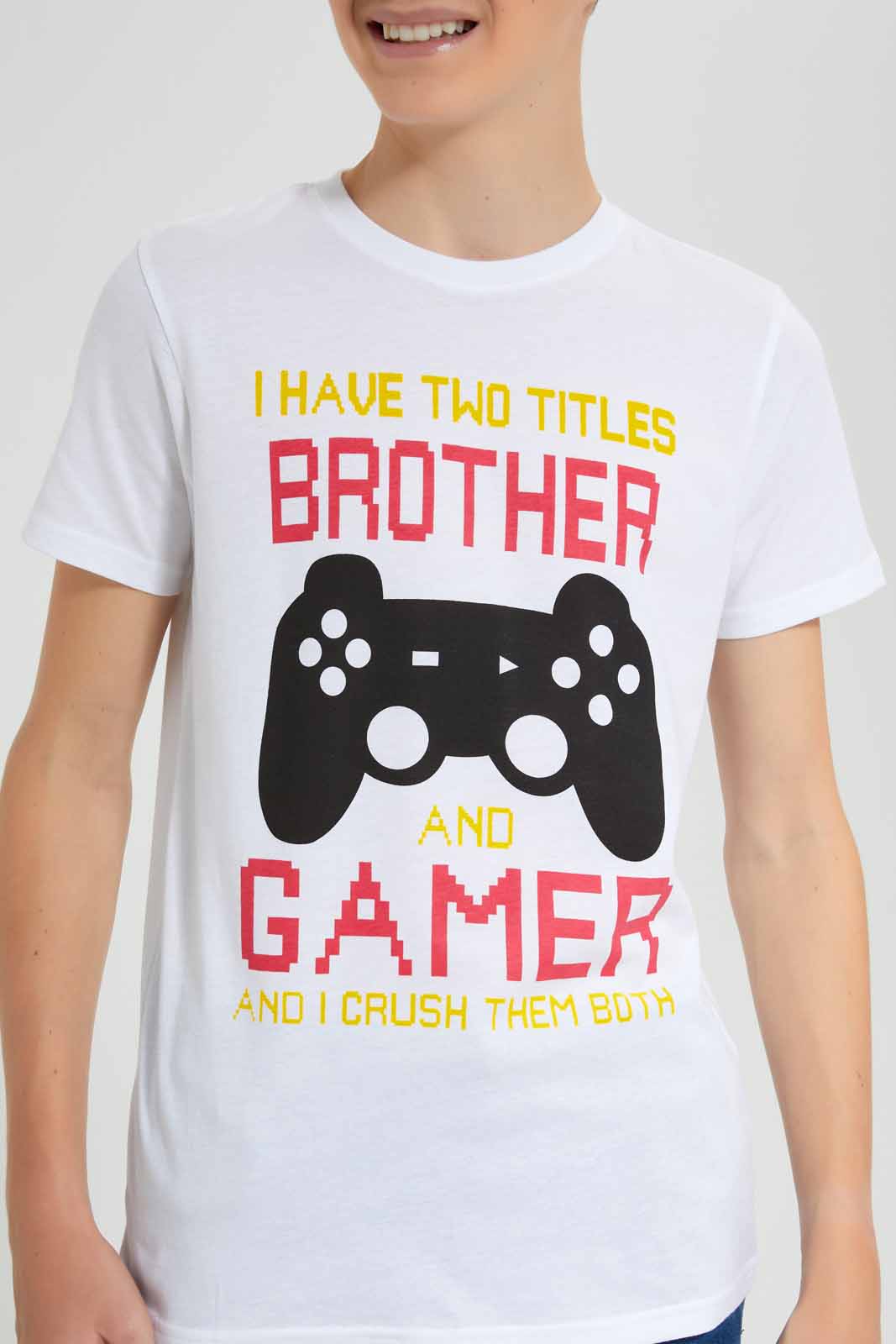 Redtag-White-Two-Titles-Graphic-T-Shirt-BSR-T-Shirts,-Category:T-Shirts,-Colour:White,-Deals:New-In,-Filter:Senior-Boys-(9-to-14-Yrs),-New-In-BSR-APL,-Non-Sale,-Section:Boys-(0-to-14Yrs),-TBL,-W22O-Senior-Boys-9 to 14 Years