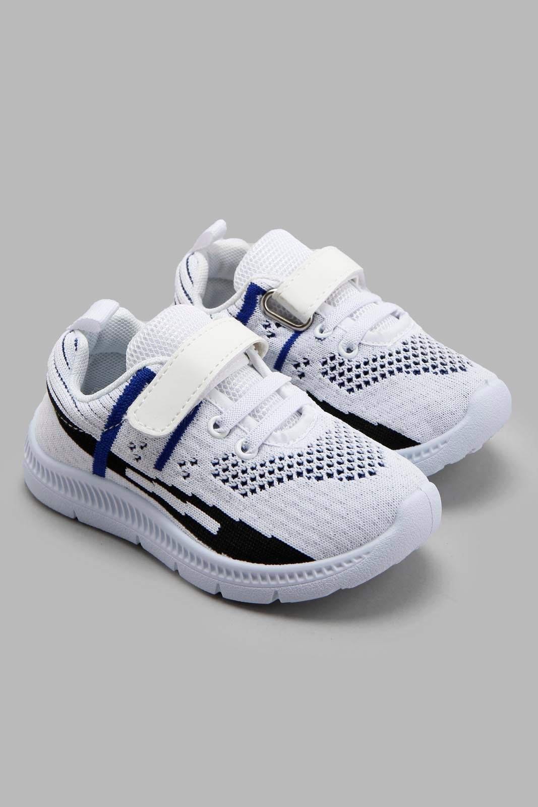 Redtag-White-Velcro-Strap-Pump-Category:Trainers,-Colour:White,-Deals:New-In,-Filter:Boys-Footwear-(1-to-3-Yrs),-INB-Trainers,-New-In-INB-FOO,-Non-Sale,-Section:Boys-(0-to-14Yrs),-W22A-Infant-Boys-1 to 3 Years