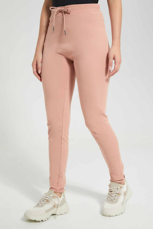 Redtag-Pink-Basic-Jogger-With-Side-Applique-Category:Joggers,-Colour:Apricot,-Deals:New-In,-Filter:Women's-Clothing,-New-In-Women-APL,-Non-Sale,-Section:Women,-TBL,-W22O,-Women-Joggers-Women's-