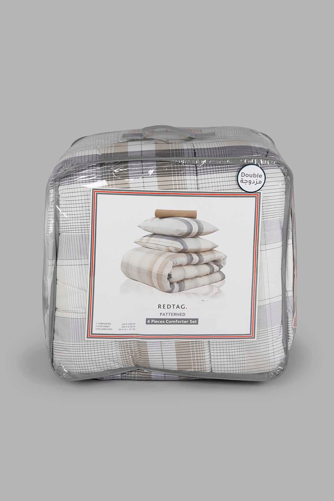 Redtag-Assorted-4-Piece-Comforter-Set-(Double-Size)-365,-Category:Comforters,-Colour:Assorted,-Deals:New-In,-Filter:Home-Bedroom,-HMW-BED-Comforters,-New-In-HMW-BED,-Non-Sale,-Section:Homewares-Home-Bedroom-