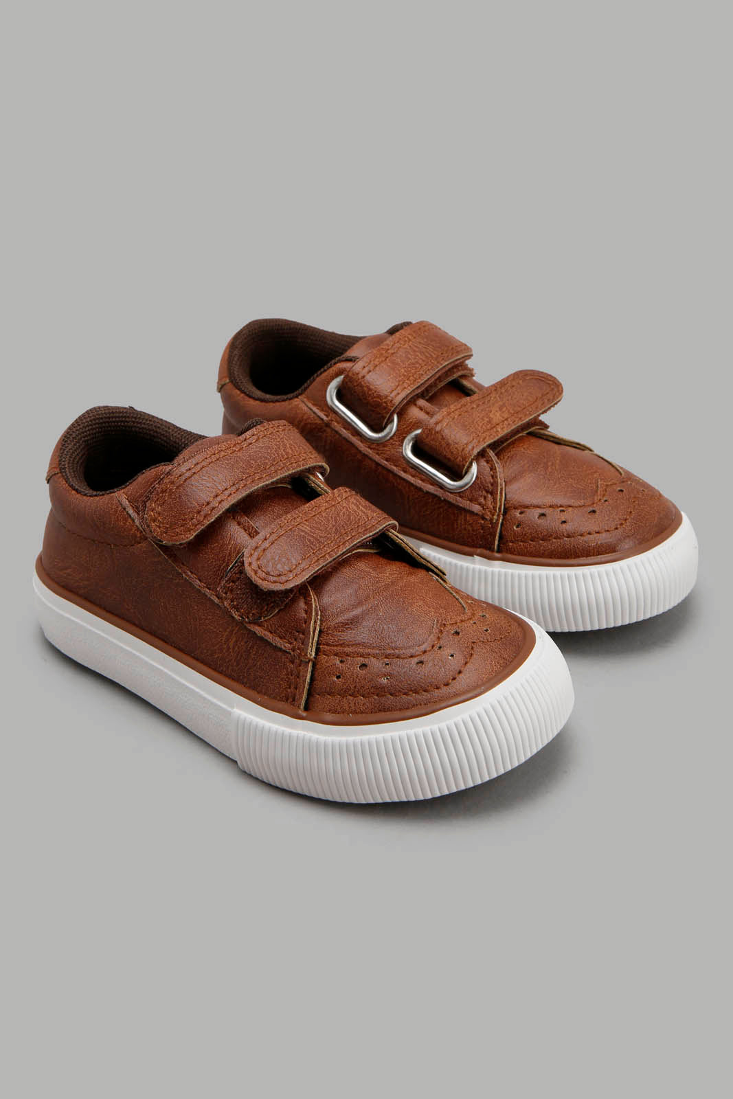 Redtag-Brown-Sneaker-With-Laser-Cut-Category:Shoes,-Colour:Brown,-Deals:New-In,-Filter:Boys-Footwear-(1-to-3-Yrs),-INB-Shoes,-New-In-INB-FOO,-Non-Sale,-Section:Boys-(0-to-14Yrs),-W22A-Infant-Boys-1 to 3 Years