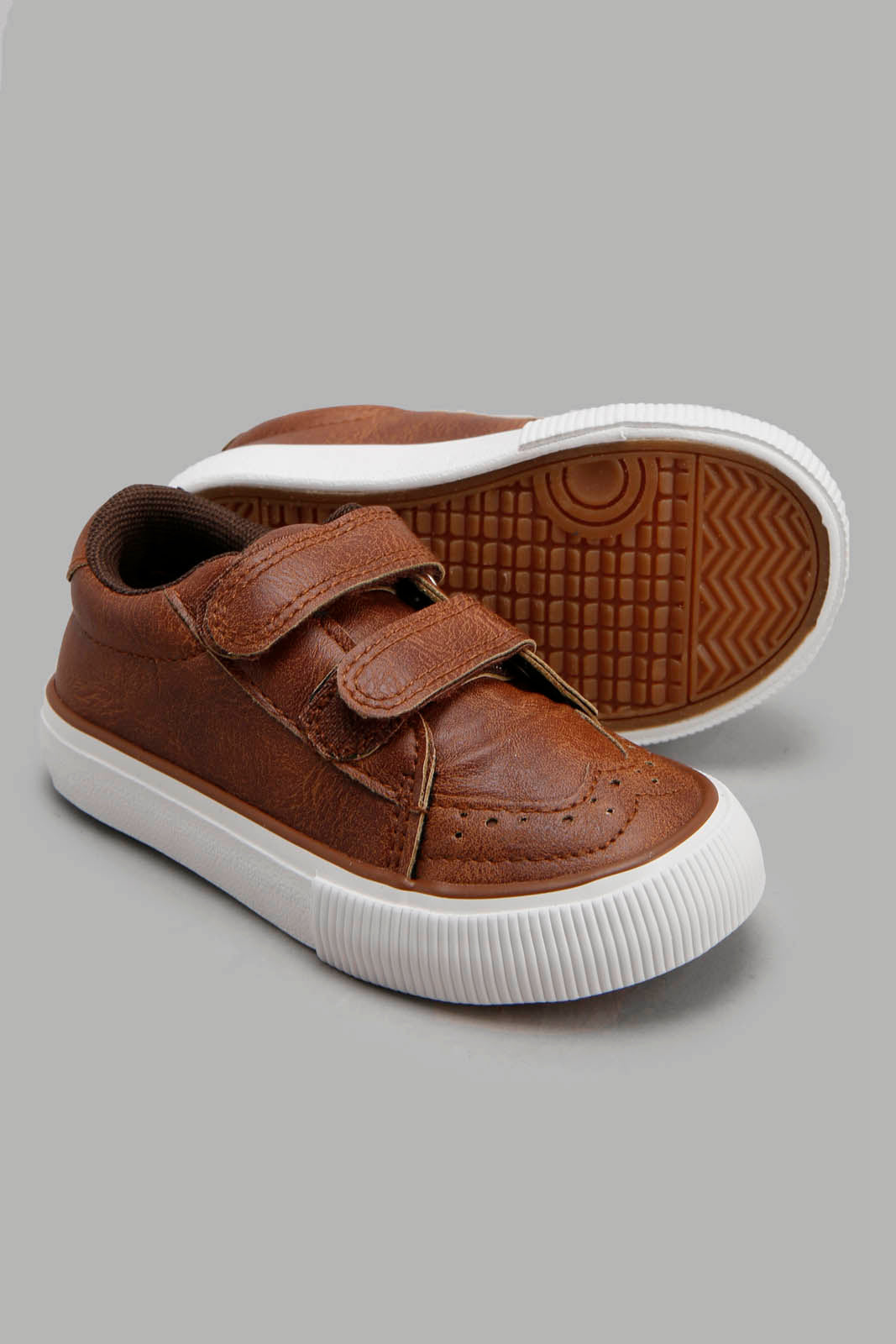 Redtag-Brown-Sneaker-With-Laser-Cut-Category:Shoes,-Colour:Brown,-Deals:New-In,-Filter:Boys-Footwear-(1-to-3-Yrs),-INB-Shoes,-New-In-INB-FOO,-Non-Sale,-Section:Boys-(0-to-14Yrs),-W22A-Infant-Boys-1 to 3 Years