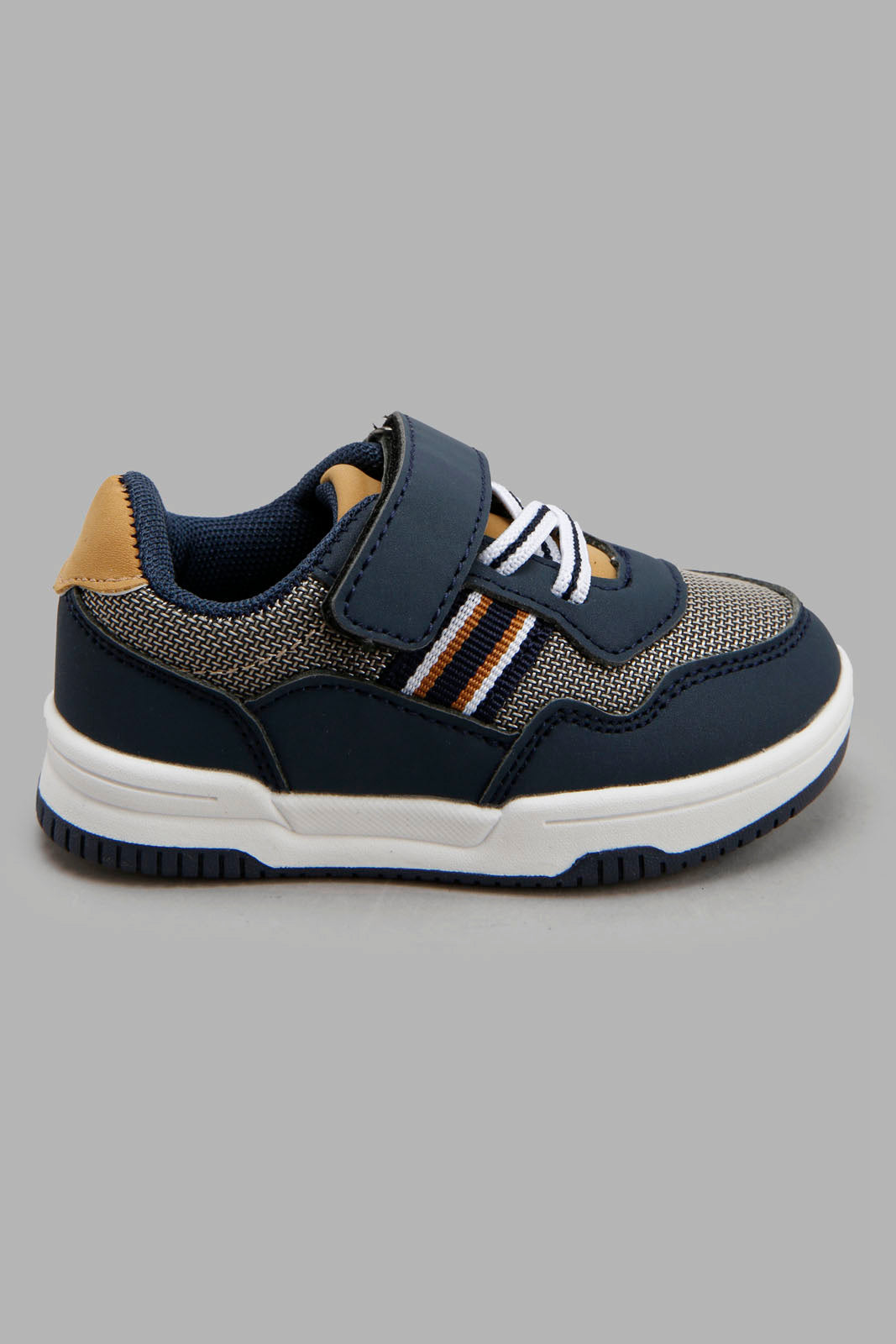 Redtag-Navy-Color-Blocked-Sneaker-Category:Shoes,-Colour:Navy,-Deals:New-In,-Filter:Boys-Footwear-(1-to-3-Yrs),-INB-Shoes,-New-In-INB-FOO,-Non-Sale,-Section:Boys-(0-to-14Yrs),-W22A-Infant-Boys-1 to 3 Years