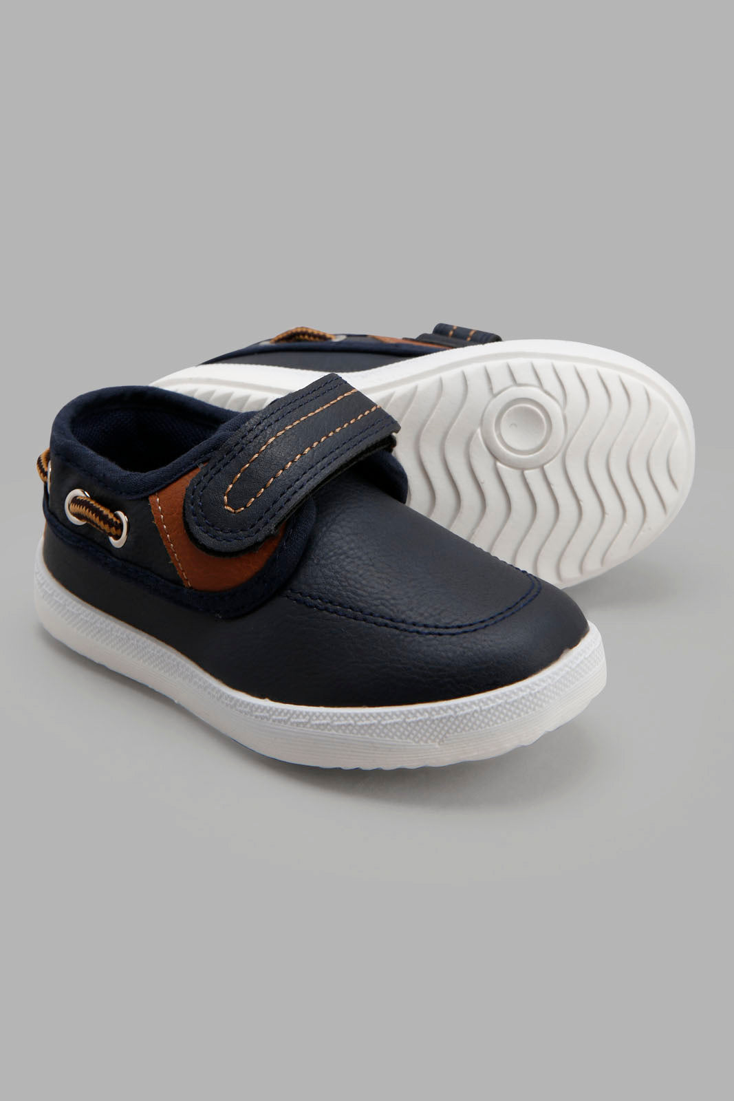 Redtag-Navy-Sneaker-With-Velcro-Strap-Category:Shoes,-Colour:Navy,-Deals:New-In,-Filter:Boys-Footwear-(1-to-3-Yrs),-INB-Shoes,-New-In-INB-FOO,-Non-Sale,-Section:Boys-(0-to-14Yrs),-W22A-Infant-Boys-1 to 3 Years