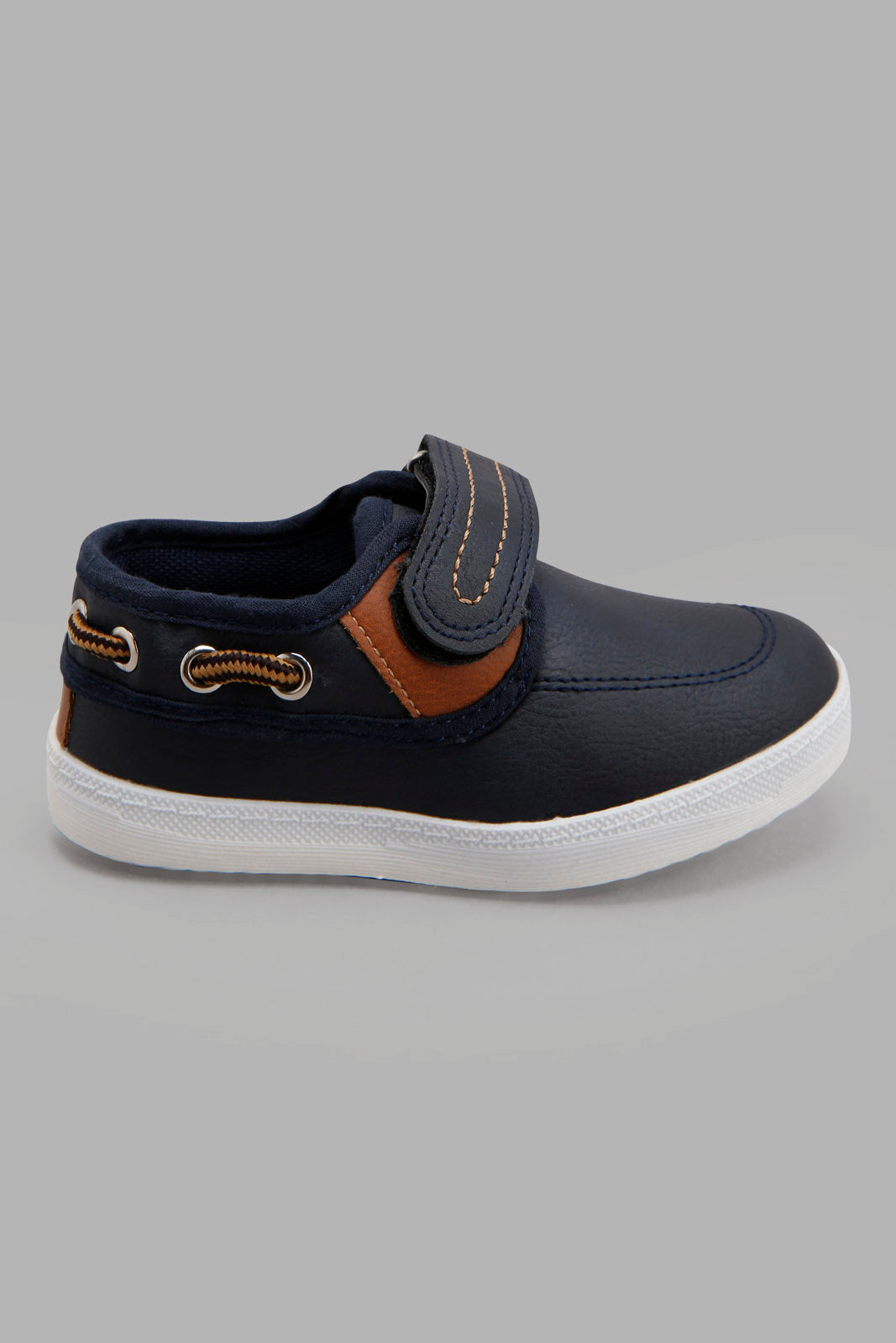 Redtag-Navy-Sneaker-With-Velcro-Strap-Category:Shoes,-Colour:Navy,-Deals:New-In,-Filter:Boys-Footwear-(1-to-3-Yrs),-INB-Shoes,-New-In-INB-FOO,-Non-Sale,-Section:Boys-(0-to-14Yrs),-W22A-Infant-Boys-1 to 3 Years