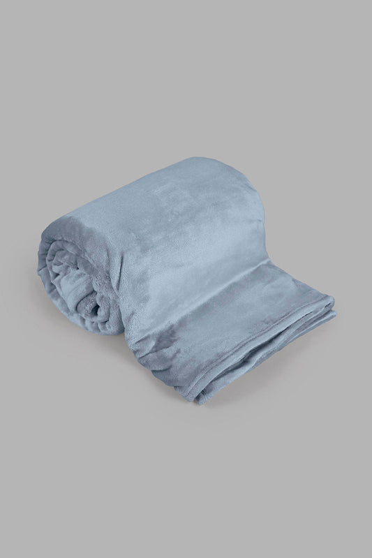 Blue Plain Ultra Soft Blanket (Single Size)