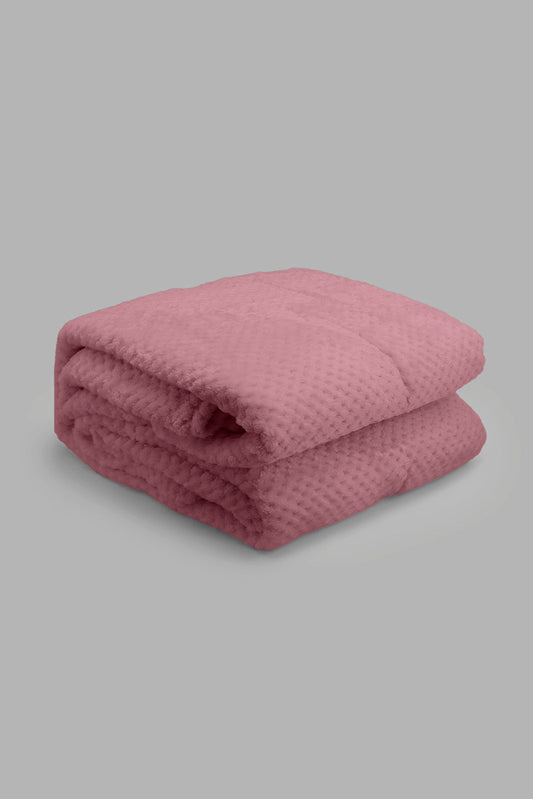 Redtag-Pink-Ultra-Soft-Blanket-(Double-Size)-Category:Blankets,-Colour:Pink,-Deals:New-In,-Filter:Home-Bedroom,-HMW-BED-Blankets,-New-In-HMW-BED,-Non-Sale,-Section:Homewares,-W22O-Home-Bedroom-