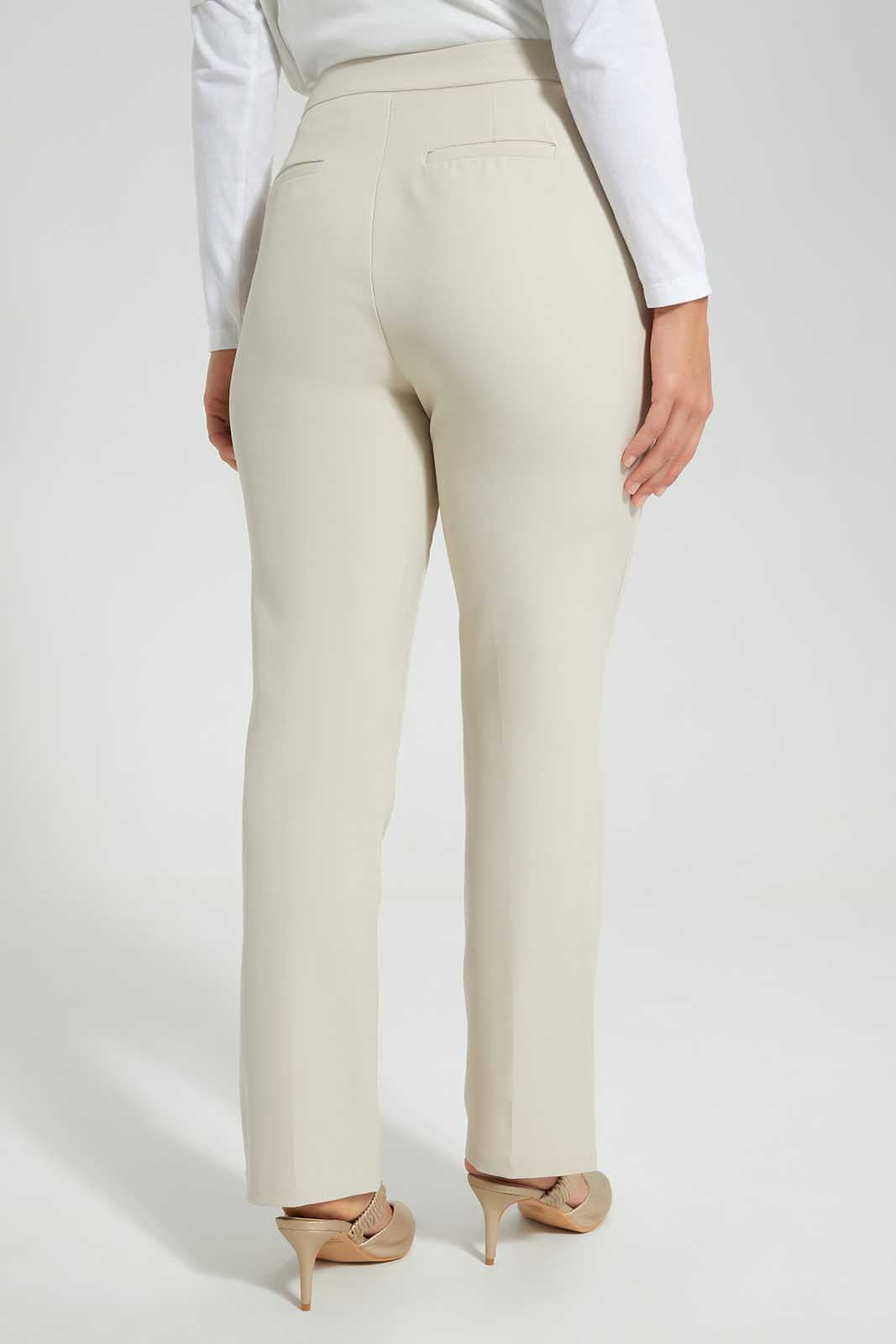 Redtag-Sand-Button-Detail-Centre-Crease-Trouser-Category:Trousers,-Colour:Sand,-Deals:New-In,-Filter:Women's-Clothing,-LMC,-New-In-Women-APL,-Non-Sale,-Section:Women,-W22O,-Women-Trousers--