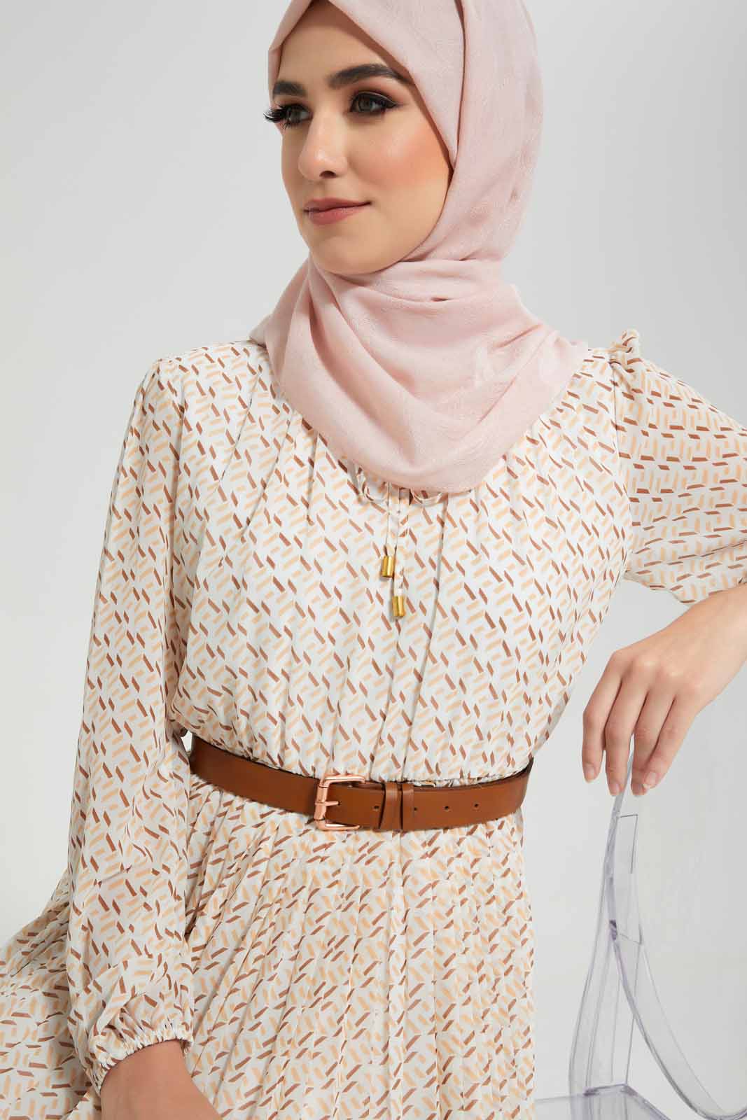 Redtag-Allover-Printed-Belted-Dress-Category:Dresses,-Colour:Assorted,-Deals:New-In,-Filter:Women's-Clothing,-LMC,-New-In-Women-APL,-Non-Sale,-Section:Women,-W22O,-Women-Dresses--