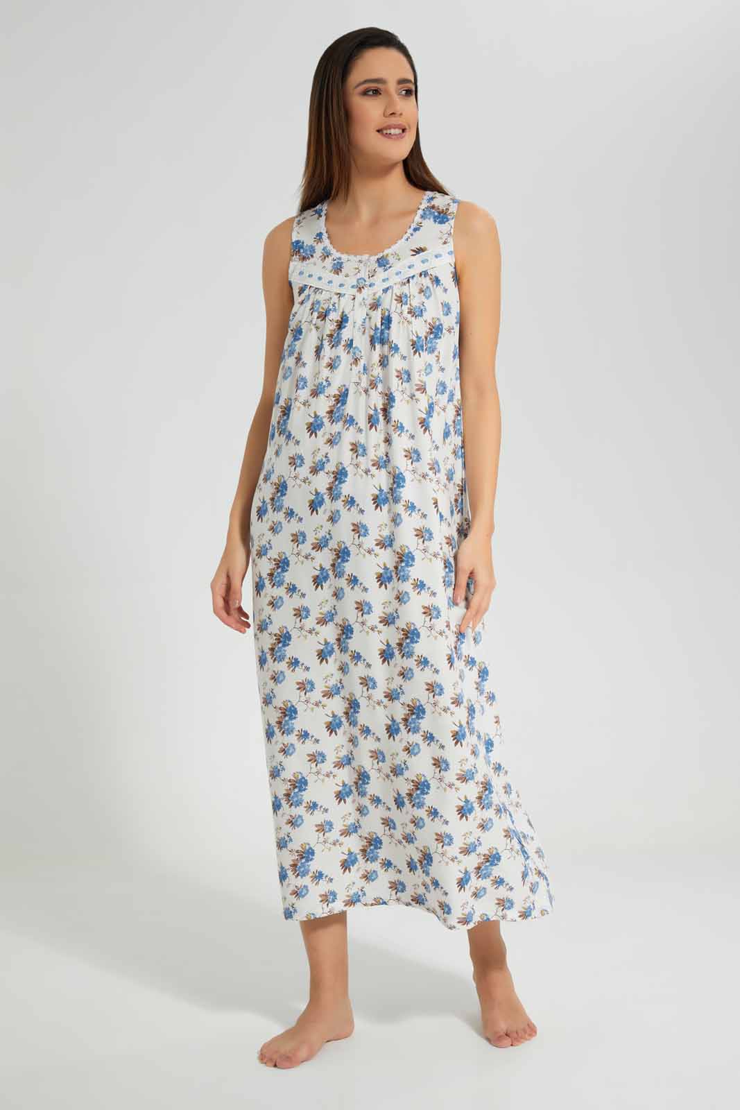 Redtag-Assorted-Printed-Sleeveless-Nightgown-Category:Nightgowns,-Colour:Assorted,-Deals:New-In,-Filter:Women's-Clothing,-New-In-Women-APL,-Non-Sale,-Section:Women,-W22O,-Women-Nightgowns--