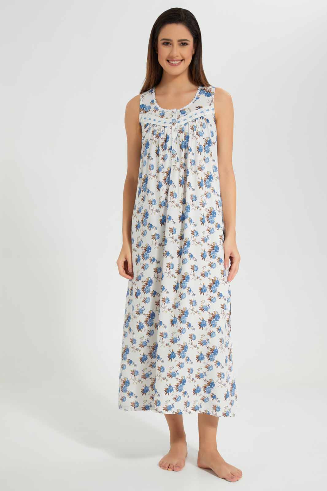 Redtag-Assorted-Printed-Sleeveless-Nightgown-Category:Nightgowns,-Colour:Assorted,-Deals:New-In,-Filter:Women's-Clothing,-New-In-Women-APL,-Non-Sale,-Section:Women,-W22O,-Women-Nightgowns--