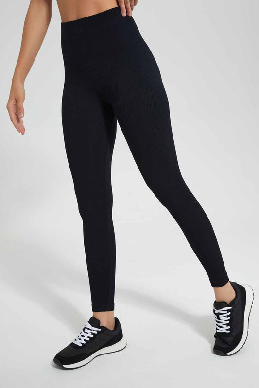 Redtag-Black-Seamless-Pant-Category:Joggers,-Colour:Black,-Deals:New-In,-Filter:Women's-Clothing,-New-In-Women,-Non-Sale,-Section:Women,-W22O,-Women-Joggers-Women's-