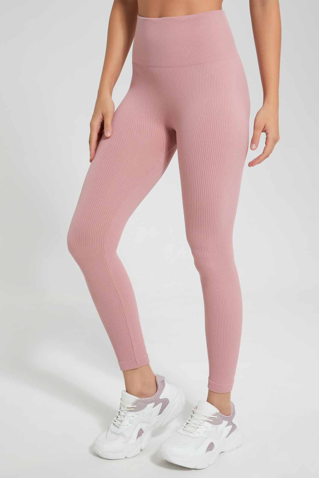 Redtag-Pink-Seamless-Pant-Category:Joggers,-Colour:Apricot,-Deals:New-In,-Filter:Women's-Clothing,-New-In-Women,-Non-Sale,-Section:Women,-W22O,-Women-Joggers-Women's-