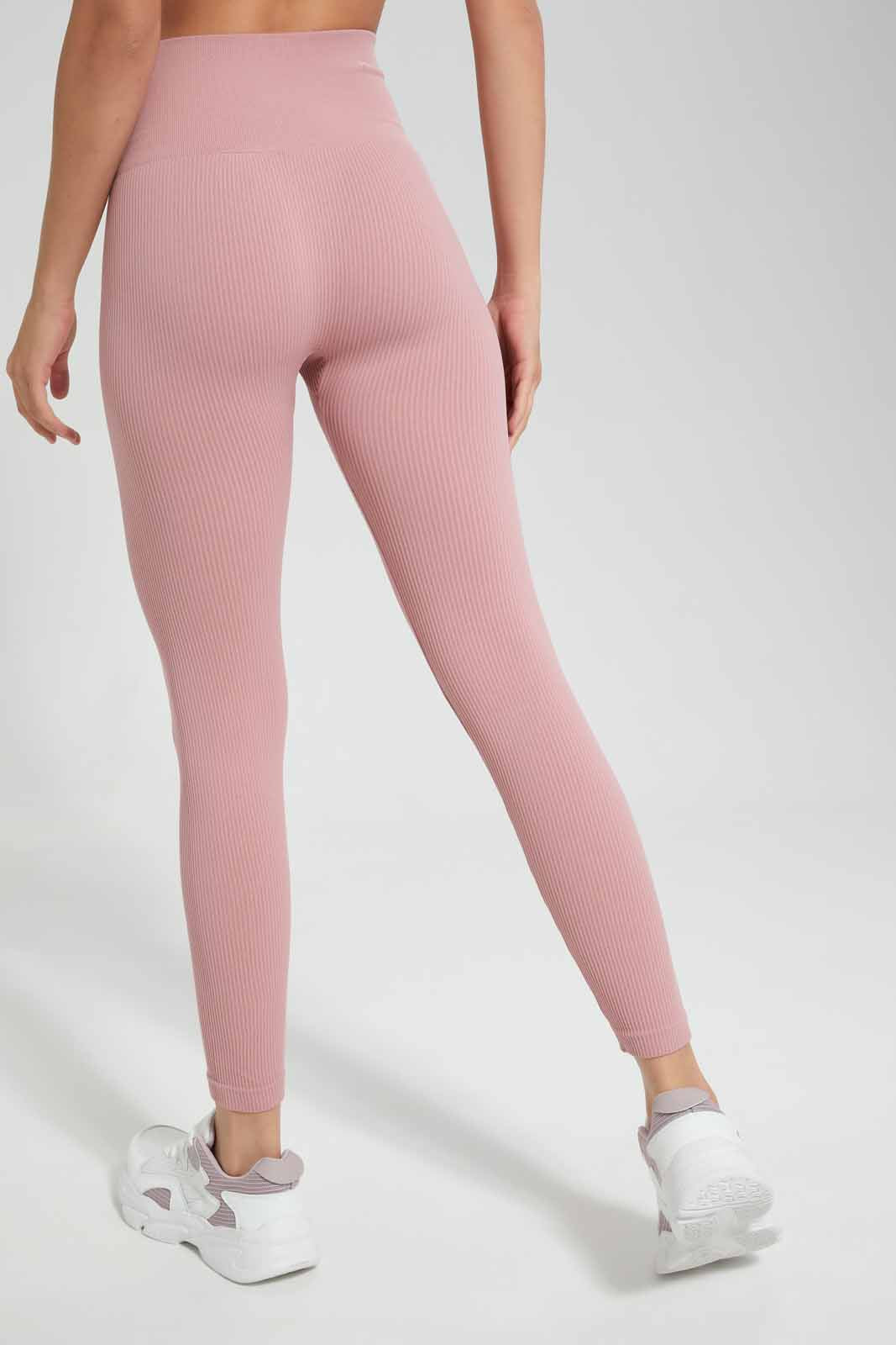 Redtag-Pink-Seamless-Pant-Category:Joggers,-Colour:Apricot,-Deals:New-In,-Filter:Women's-Clothing,-New-In-Women,-Non-Sale,-Section:Women,-W22O,-Women-Joggers-Women's-