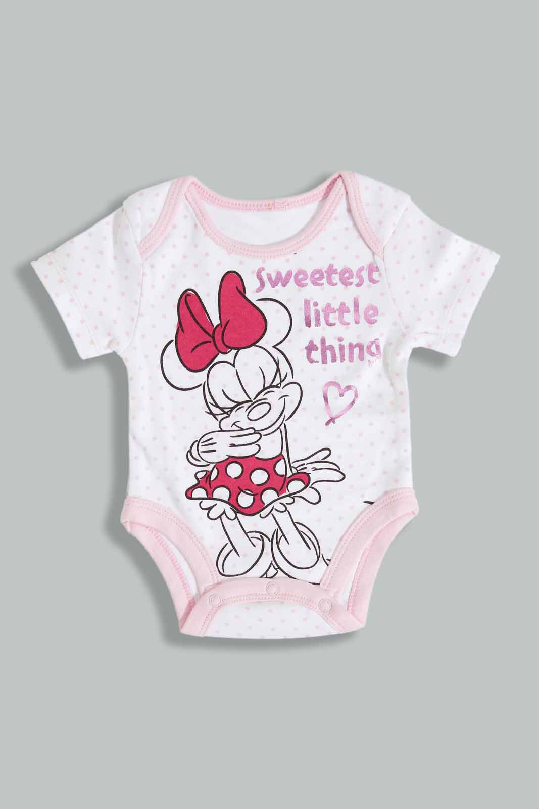 Redtag-Pink-Minnie-Mouse-4-Piece-Pack-Gift-Box-Category:Gift-Sets,-Colour:Apricot,-Deals:New-In,-Filter:Baby-(0-to-12-Mths),-NBG-Gift-Sets,-New-In-NBG-APL,-Non-Sale,-Section:Girls-(0-to-14Yrs),-W22O-Baby-0 to 12 Months