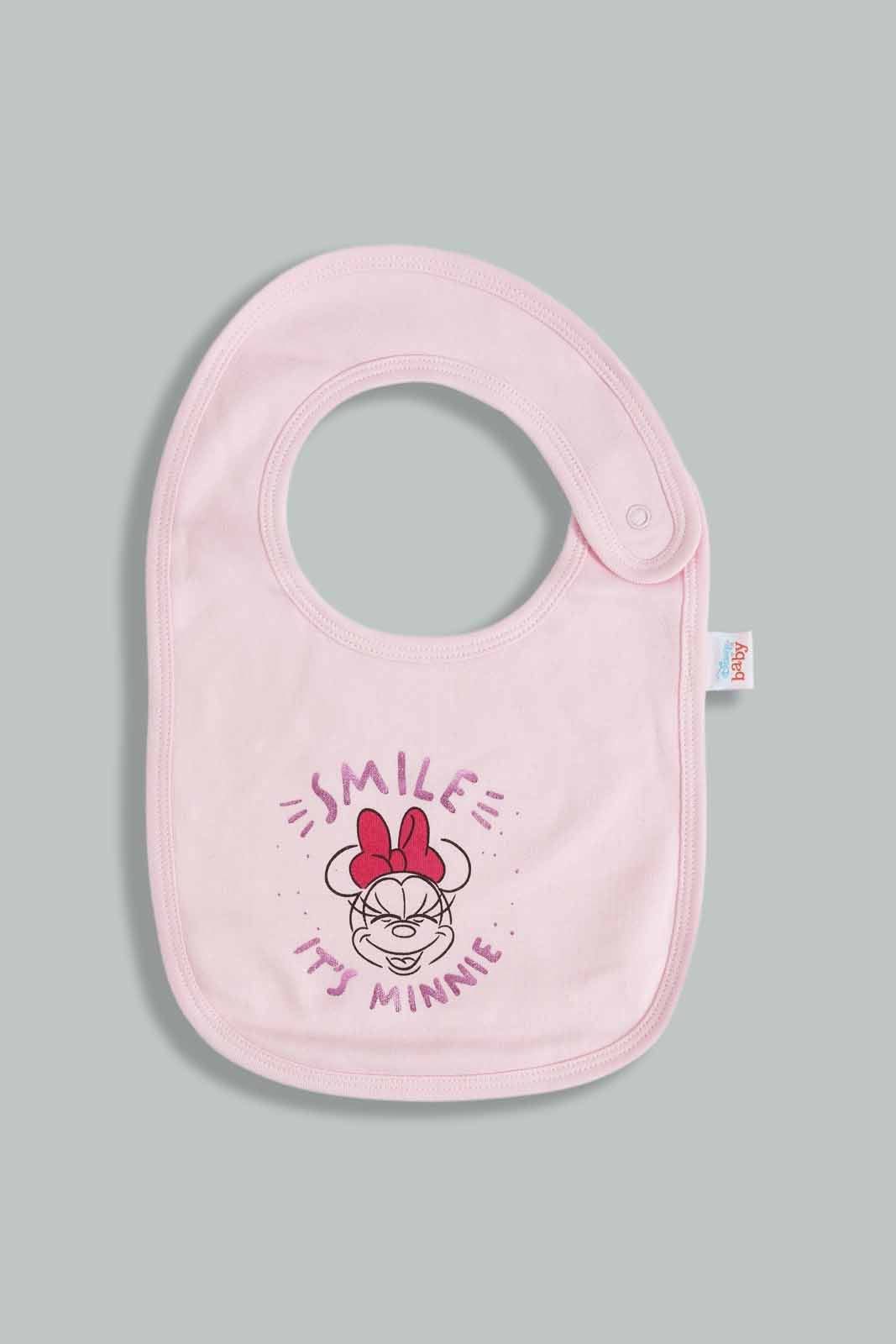 Redtag-Pink-Minnie-Mouse-4-Piece-Pack-Gift-Box-Category:Gift-Sets,-Colour:Apricot,-Deals:New-In,-Filter:Baby-(0-to-12-Mths),-NBG-Gift-Sets,-New-In-NBG-APL,-Non-Sale,-Section:Girls-(0-to-14Yrs),-W22O-Baby-0 to 12 Months