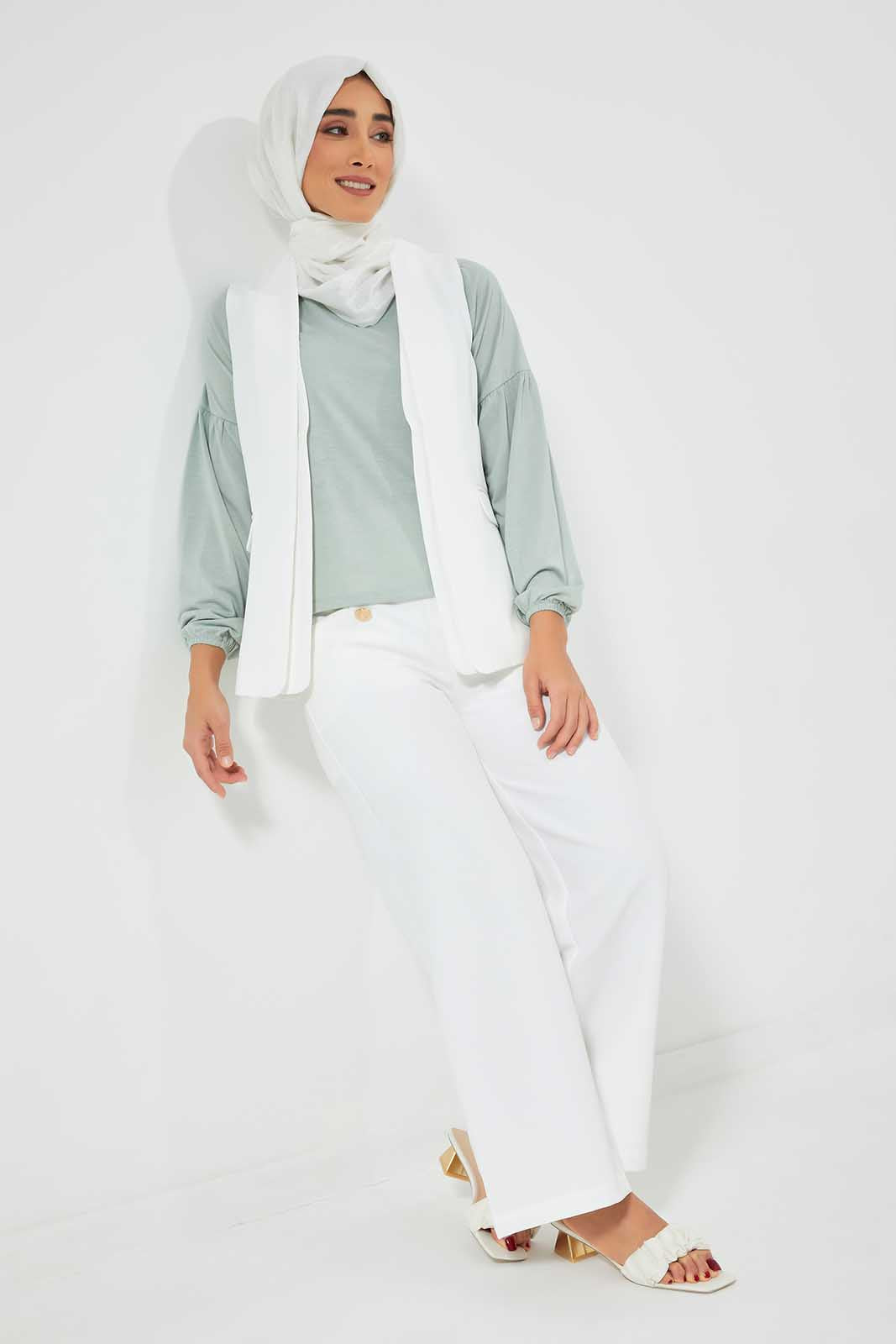 Redtag-Mint-Jersey-Top-With-Neck-Drawcord-Category:Tops,-Colour:Mint,-Deals:New-In,-Filter:Women's-Clothing,-LMC,-New-In-Women-APL,-Non-Sale,-Section:Women,-W22O,-Women-Tops--
