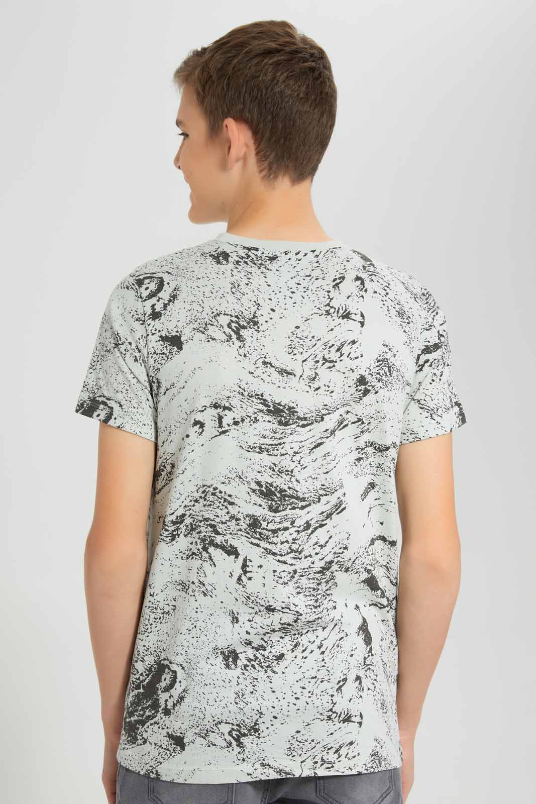 Redtag-White-Marble-T-Shirt-BSR-T-Shirts,-Category:T-Shirts,-CHR,-Colour:White,-Deals:New-In,-Filter:Senior-Boys-(9-to-14-Yrs),-New-In-BSR-APL,-Non-Sale,-Section:Boys-(0-to-14Yrs),-TBL,-W22O-Senior-Boys-9 to 14 Years