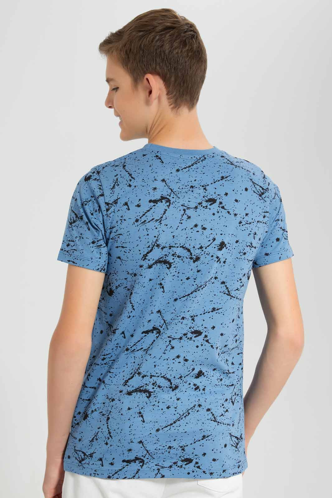 Redtag-Blue-Splatter-T-Shirt-BSR-T-Shirts,-Category:T-Shirts,-Colour:Blue,-Deals:New-In,-Filter:Senior-Boys-(9-to-14-Yrs),-New-In-BSR-APL,-Non-Sale,-Section:Boys-(0-to-14Yrs),-TBL,-W22O-Senior-Boys-9 to 14 Years