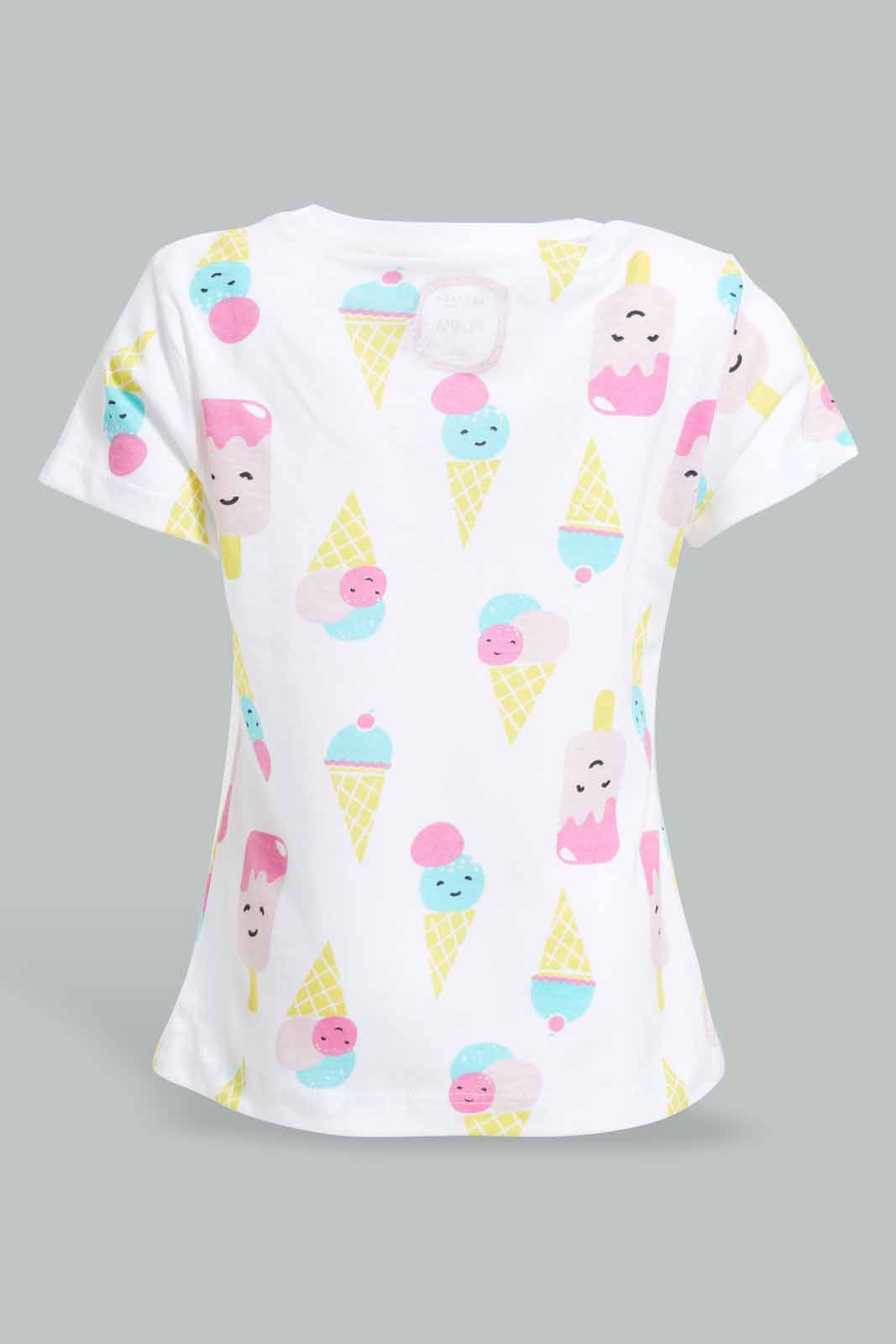Redtag-White-Allover-Print-Pyjama-Sets-Category:Pyjama-Sets,-Colour:White,-Deals:New-In,-Filter:Infant-Girls-(3-to-24-Mths),-ING-Pyjama-Sets,-New-In-ING-APL,-Non-Sale,-Section:Girls-(0-to-14Yrs),-W22O-Infant-Girls-3 to 24 Months