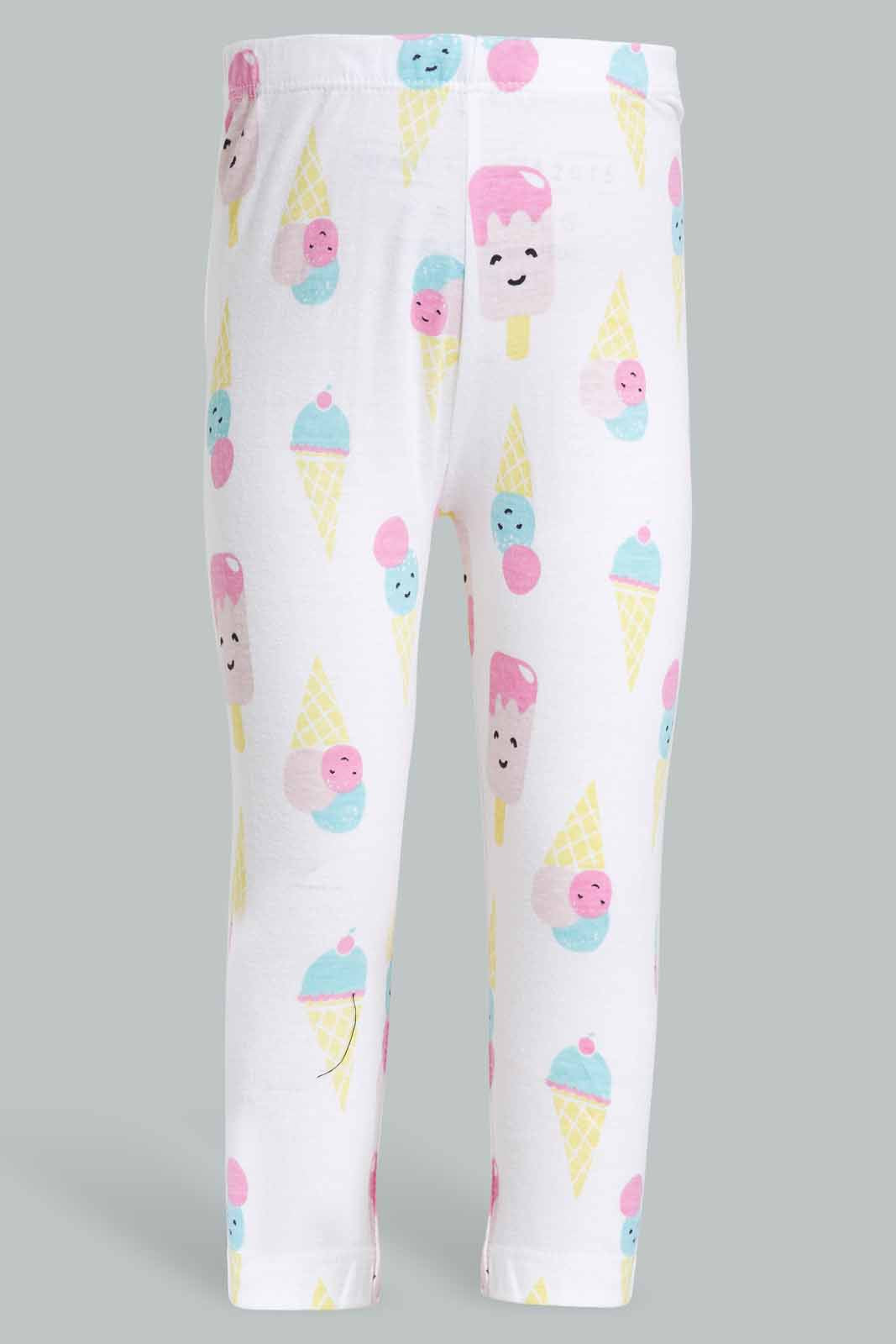 Redtag-White-Allover-Print-Pyjama-Sets-Category:Pyjama-Sets,-Colour:White,-Deals:New-In,-Filter:Infant-Girls-(3-to-24-Mths),-ING-Pyjama-Sets,-New-In-ING-APL,-Non-Sale,-Section:Girls-(0-to-14Yrs),-W22O-Infant-Girls-3 to 24 Months
