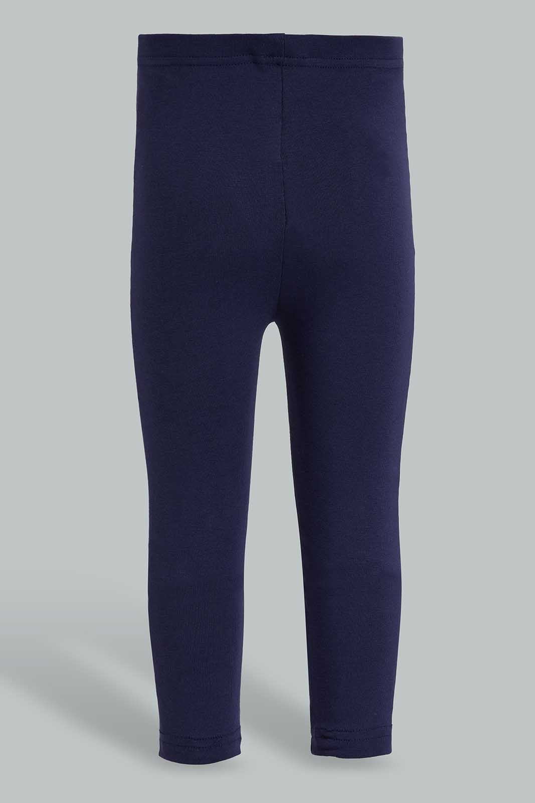 Redtag-Navy-Solid-Legging-With-Motif-Category:Leggings,-Colour:Navy,-Deals:New-In,-Filter:Infant-Girls-(3-to-24-Mths),-ING-Leggings,-New-In-ING-APL,-Non-Sale,-Section:Girls-(0-to-14Yrs),-TBL,-W22O-Infant-Girls-3 to 24 Months