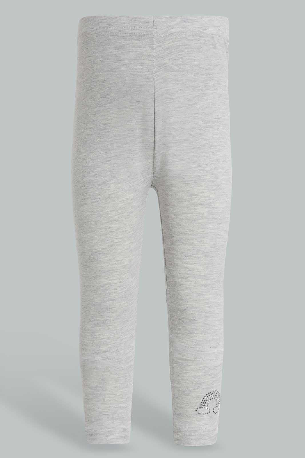 Redtag-Grey-Solid-Legging-With-Motif-Category:Leggings,-Colour:Grey,-Deals:New-In,-Filter:Infant-Girls-(3-to-24-Mths),-ING-Leggings,-New-In-ING-APL,-Non-Sale,-Section:Girls-(0-to-14Yrs),-TBL,-W22O-Infant-Girls-3 to 24 Months