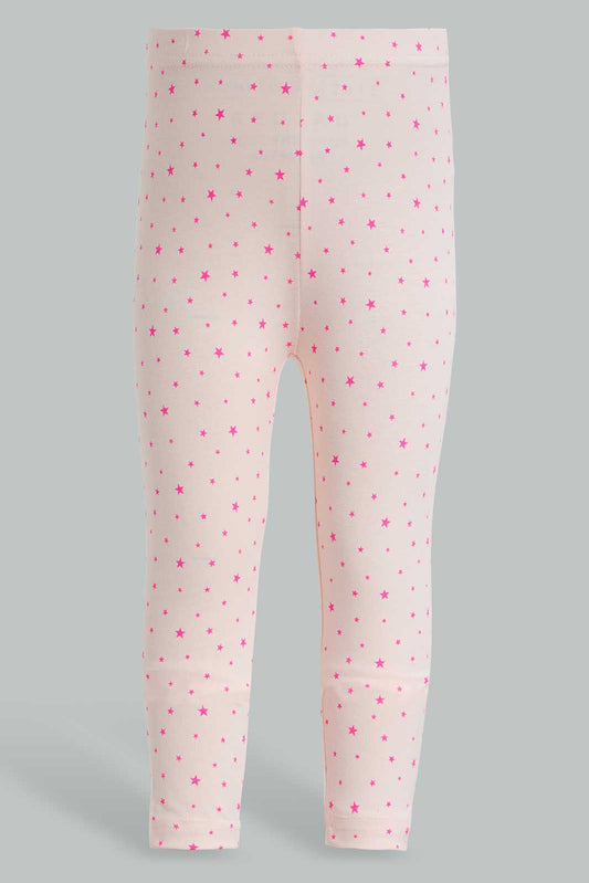 Redtag-Pink-Allover-Print-Legging-Category:Leggings,-Colour:Apricot,-Deals:New-In,-Filter:Infant-Girls-(3-to-24-Mths),-ING-Leggings,-New-In-ING-APL,-Non-Sale,-Section:Girls-(0-to-14Yrs),-TBL,-W22O-Infant-Girls-3 to 24 Months