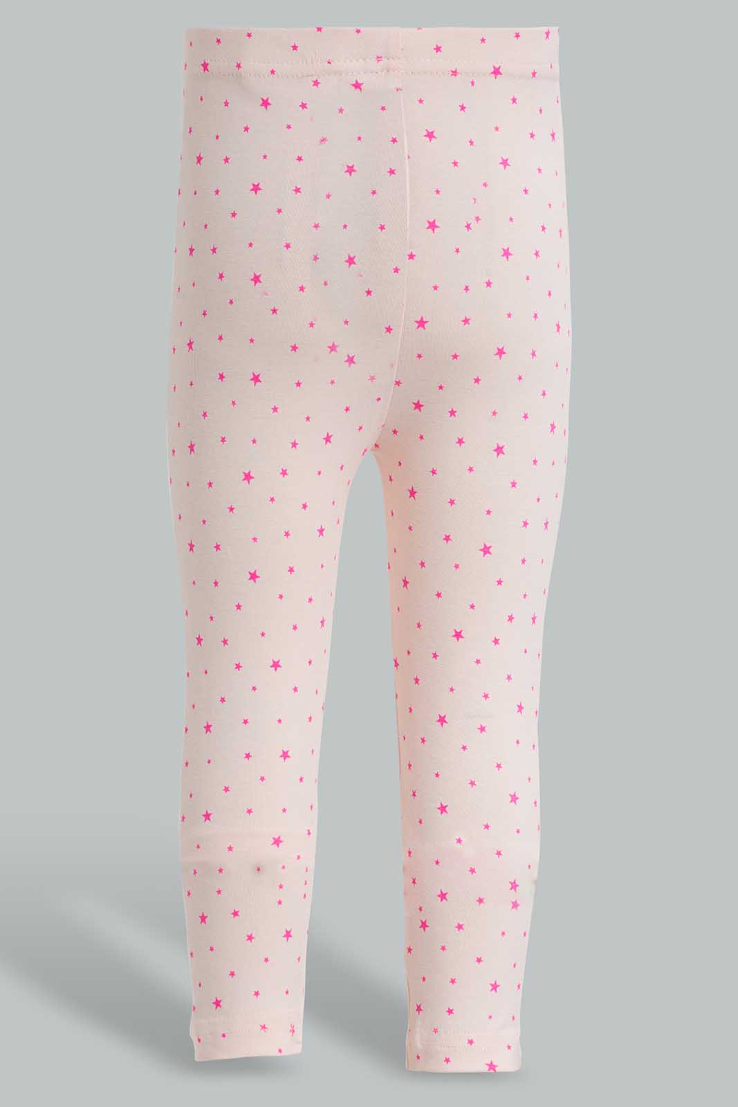 Redtag-Pink-Allover-Print-Legging-Category:Leggings,-Colour:Apricot,-Deals:New-In,-Filter:Infant-Girls-(3-to-24-Mths),-ING-Leggings,-New-In-ING-APL,-Non-Sale,-Section:Girls-(0-to-14Yrs),-TBL,-W22O-Infant-Girls-3 to 24 Months