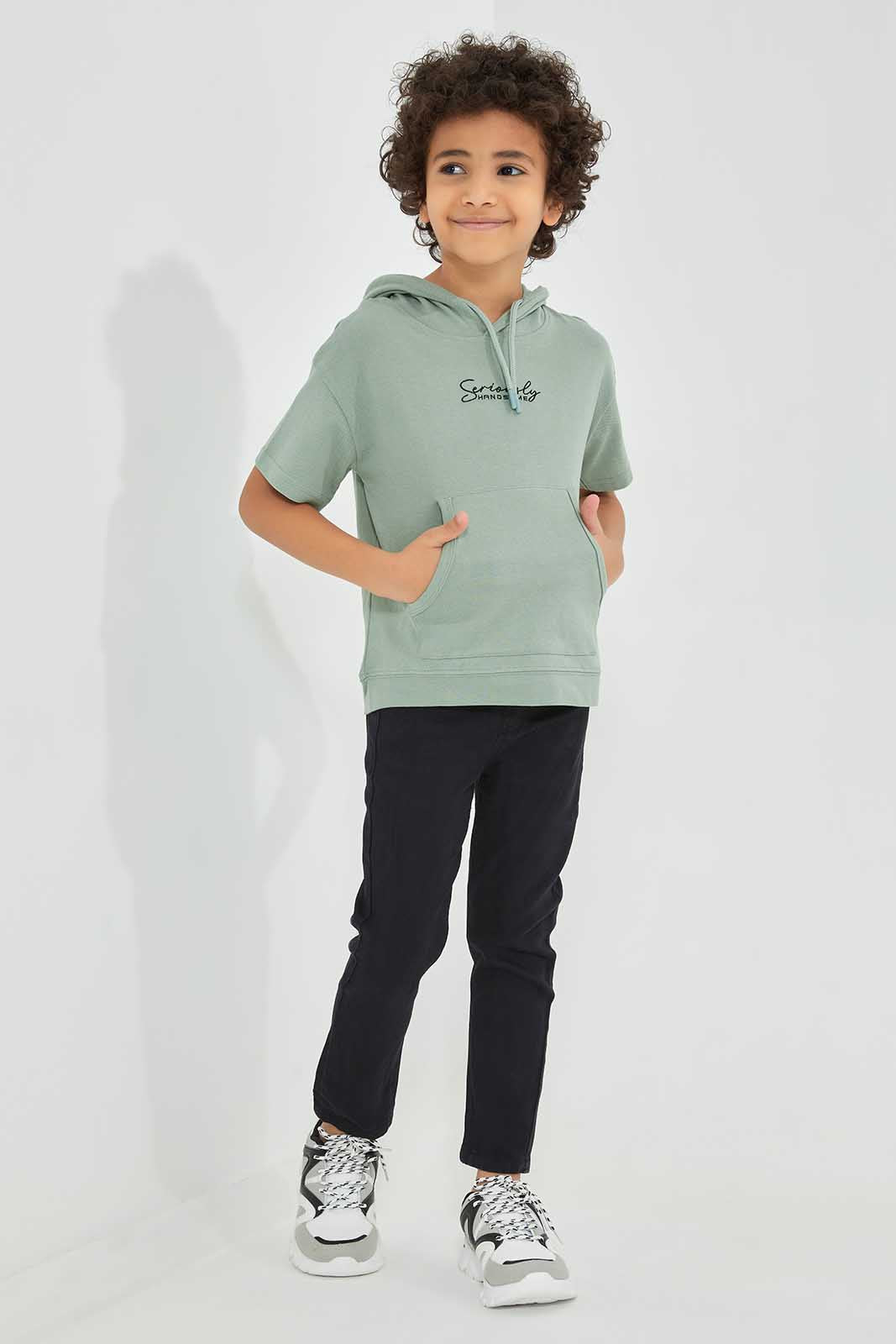Redtag-Olive-Pique-Oversize-Hooded-T-Shirt-BOY-T-Shirts,-Category:T-Shirts,-Colour:Olive,-Deals:New-In,-Filter:Boys-(2-to-8-Yrs),-New-In-BOY,-Non-Sale,-Section:Boys-(0-to-14Yrs),-TBL,-W22O-Boys-2 to 8 Years