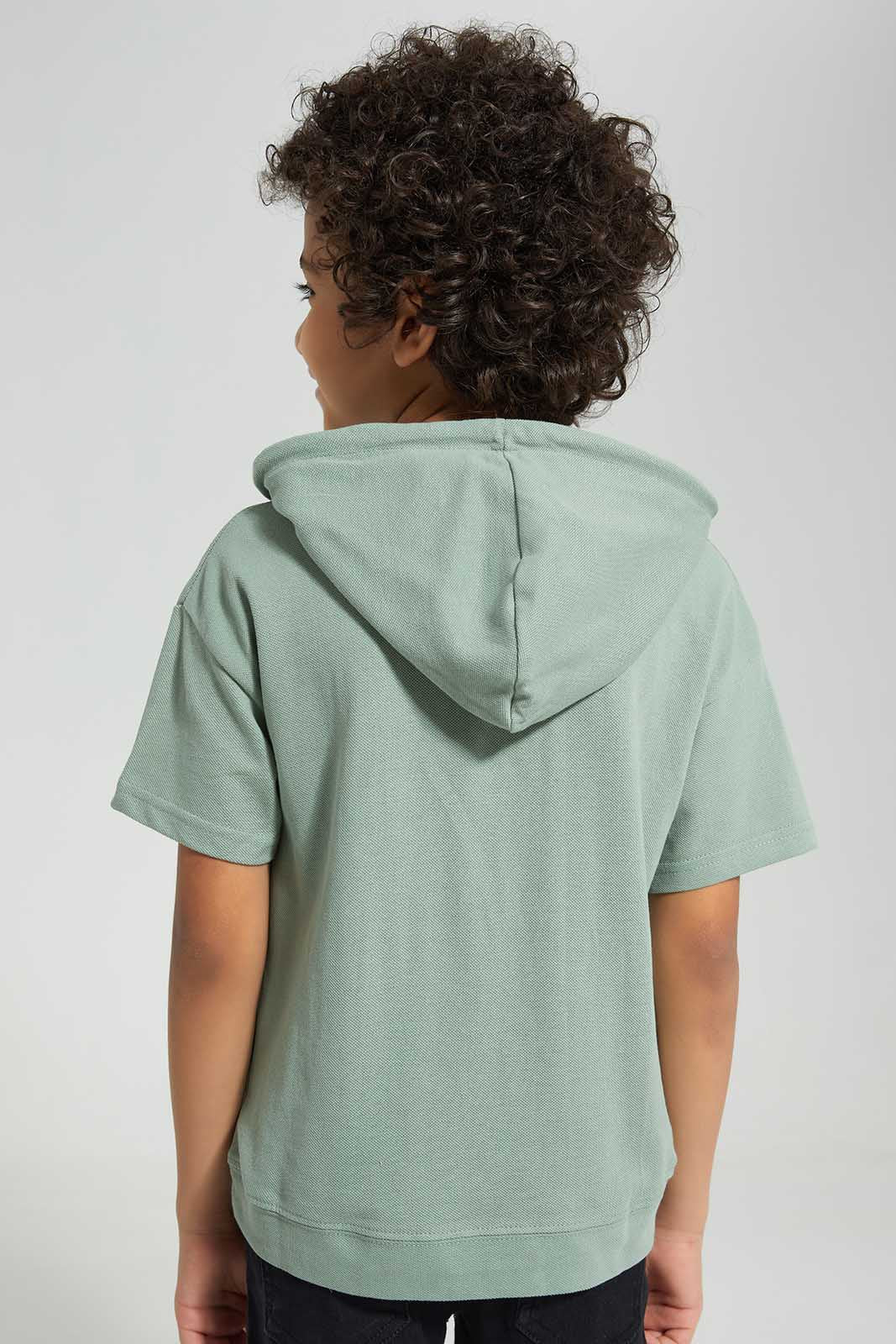 Redtag-Olive-Pique-Oversize-Hooded-T-Shirt-BOY-T-Shirts,-Category:T-Shirts,-Colour:Olive,-Deals:New-In,-Filter:Boys-(2-to-8-Yrs),-New-In-BOY,-Non-Sale,-Section:Boys-(0-to-14Yrs),-TBL,-W22O-Boys-2 to 8 Years