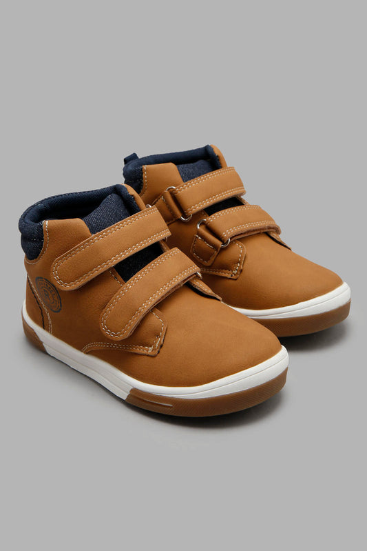 Redtag-Tan-Material-Block-Chukka-Boots-BOY-Boots,-Category:Boots,-Colour:Tan,-Deals:New-In,-Filter:Boys-Footwear-(3-to-5-Yrs),-New-In-BOY-FOO,-Non-Sale,-Section:Boys-(0-to-14Yrs),-W22A-Boys-3 to 5 Years