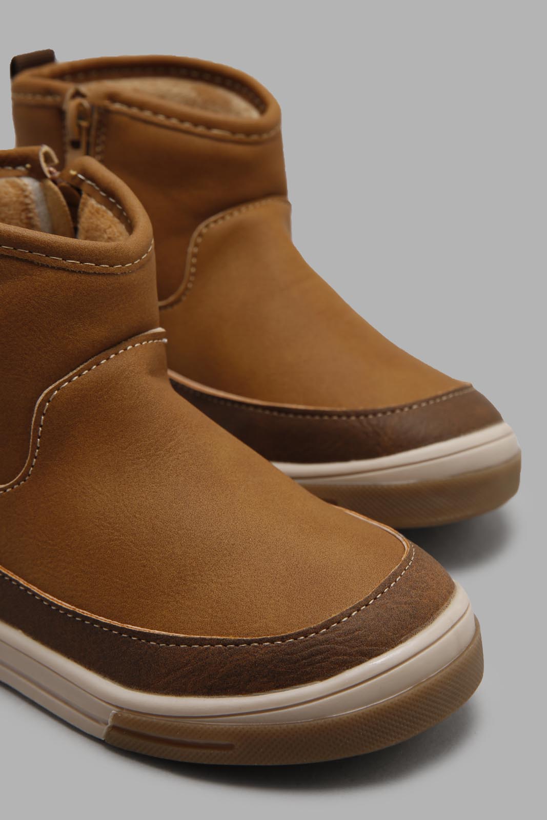 Redtag-Tan-Plain-Chelsea-Boots-BOY-Boots,-Category:Boots,-Colour:Tan,-Deals:New-In,-Filter:Boys-Footwear-(3-to-5-Yrs),-New-In-BOY-FOO,-Non-Sale,-Section:Boys-(0-to-14Yrs),-W22A-Boys-3 to 5 Years