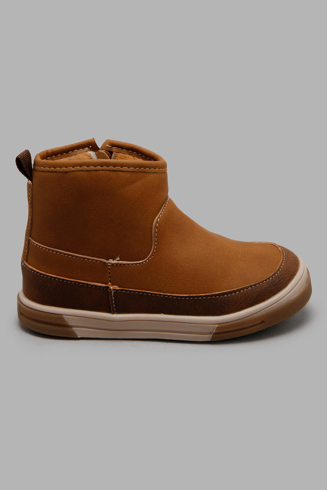 Redtag-Tan-Plain-Chelsea-Boots-BOY-Boots,-Category:Boots,-Colour:Tan,-Deals:New-In,-Filter:Boys-Footwear-(3-to-5-Yrs),-New-In-BOY-FOO,-Non-Sale,-Section:Boys-(0-to-14Yrs),-W22A-Boys-3 to 5 Years