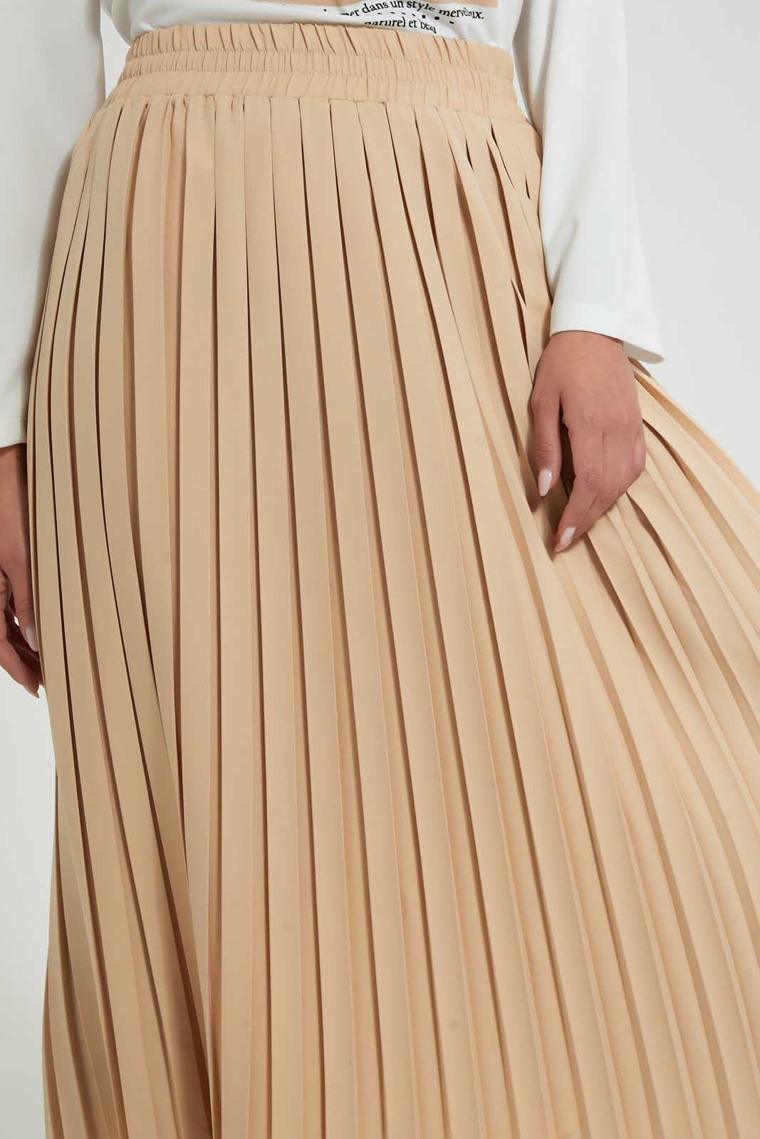 Redtag-Beige-Knee-Length-Skirt-Skirts--
