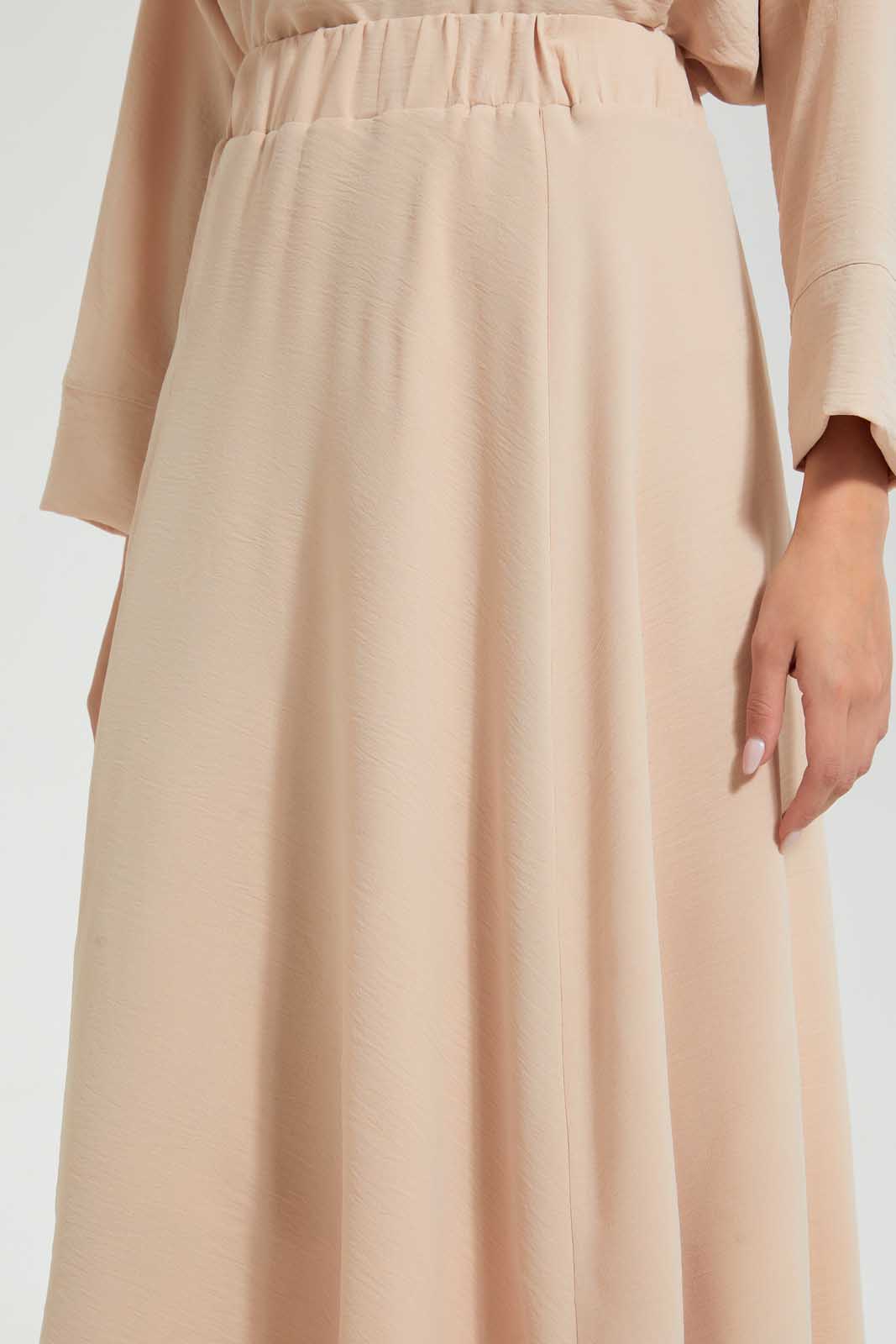 Redtag-Beige-Knee-Length-Skirt-Skirts--