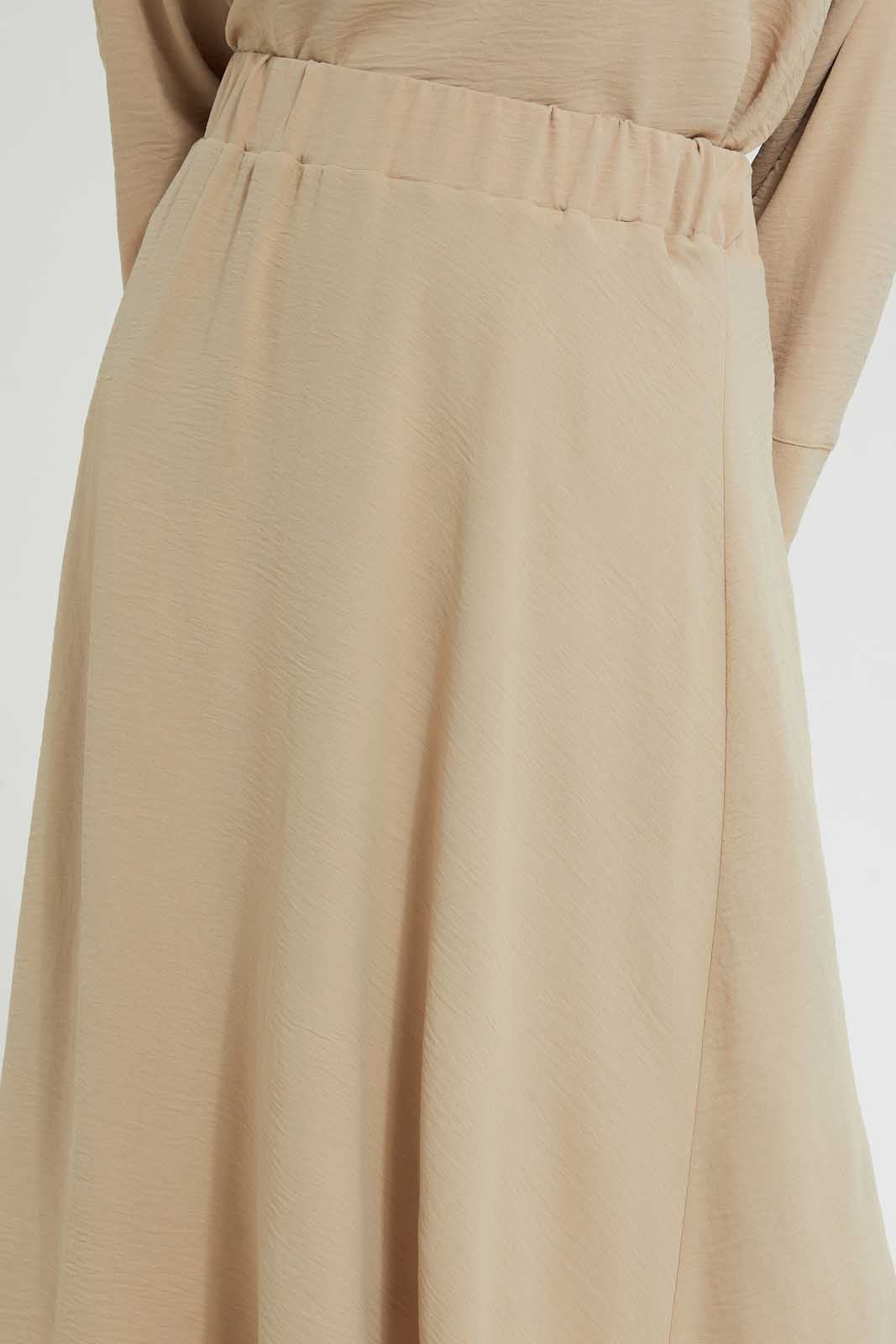 Redtag-Beige-Knee-Length-Skirt-Skirts--